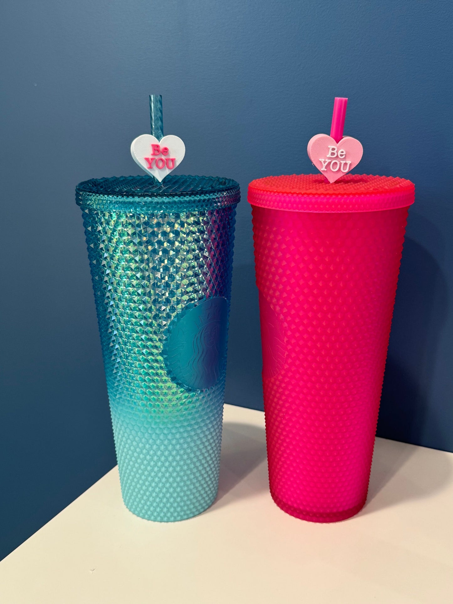 Be You Valentine's Day Straw Topper | Conversation Hearts | Starbucks Charms | Inspirational/ Motivational Straw Toppers