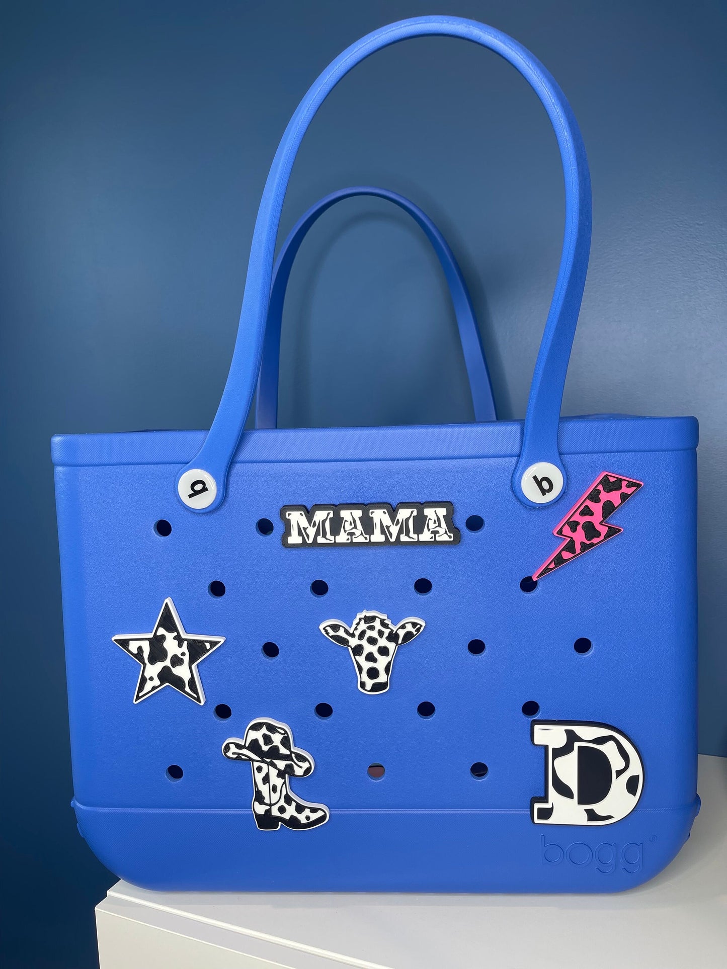 Cow Print Mama Bogg Bag Charm | Bogg Bag Accessories | Bogg Bag | Simply Southern Bag Charms |
