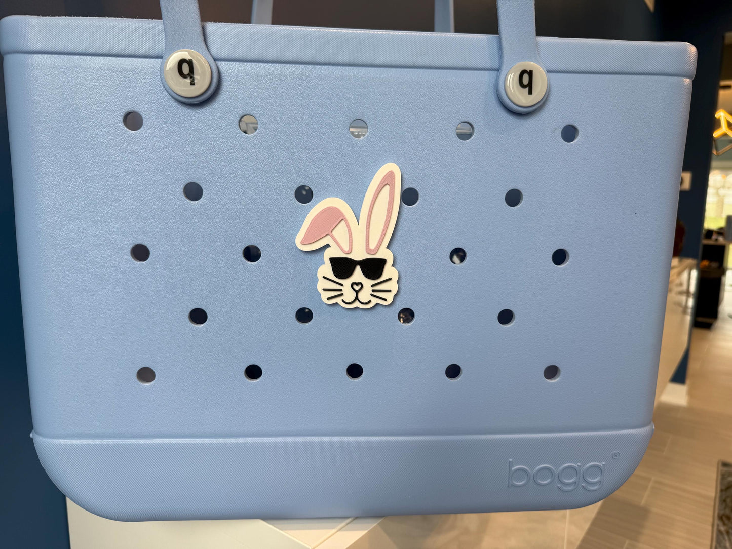 Cool Bunny Bogg Bag Charm, Easter Bogg Bag Accessories, Spring Bogg Bag Charms, Bogg Bag, Simply Southern Bag Charms