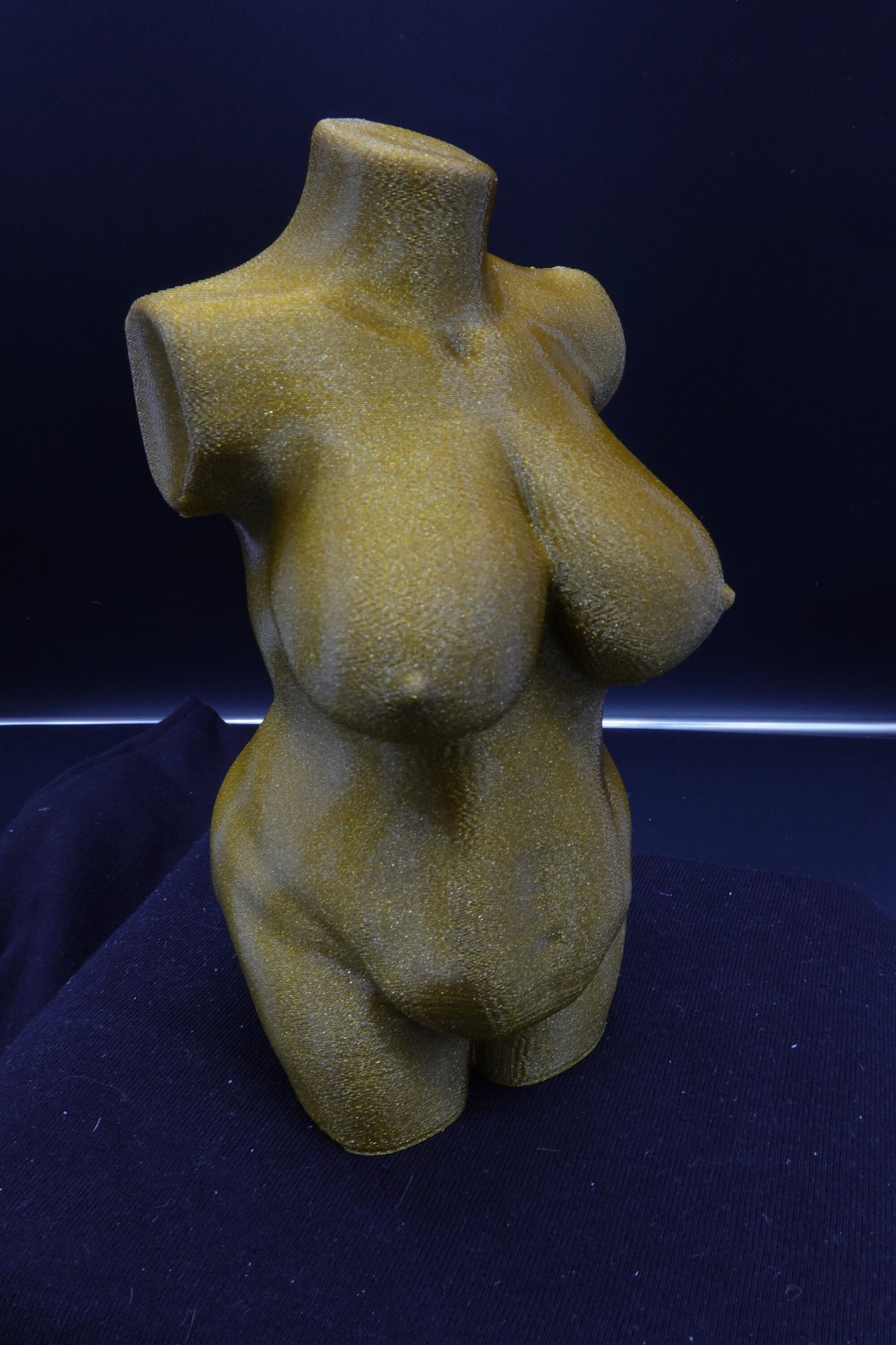 Naked Plus Size Woman, Silhouette Sculpture, Woman Body Statuette, Nude Female Torso Figurine
