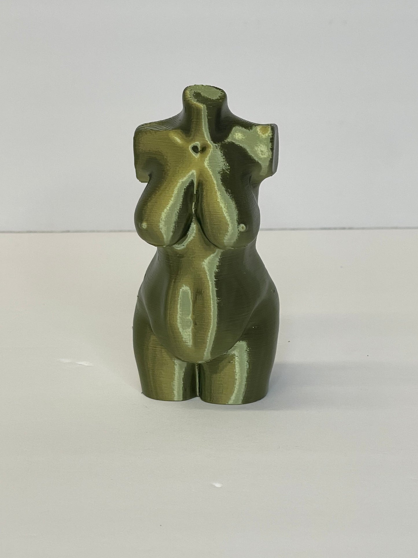 Naked Plus Size Woman, Silhouette Sculpture, Woman Body Statuette, Nude Female Torso Figurine