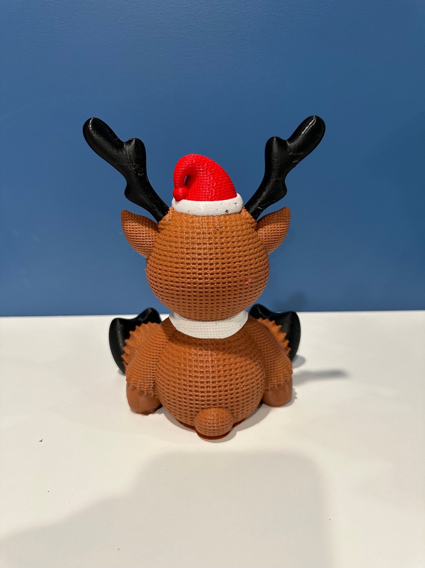 Multicolor | Reindeer | Holiday Decor | Deer Figurine | Kids Room Decor | Red Nose Reindeer