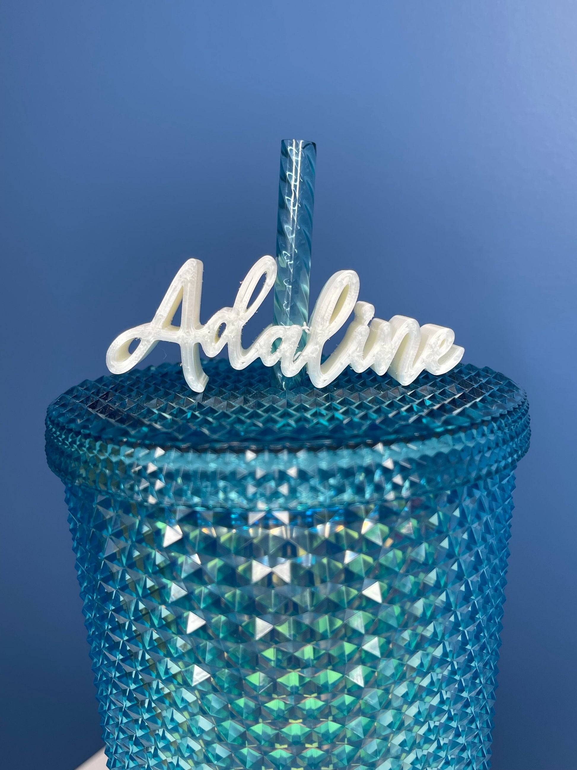 Custom Cursive Name Straw Topper | Straw Buddy | Birthday Party | Baby Shower