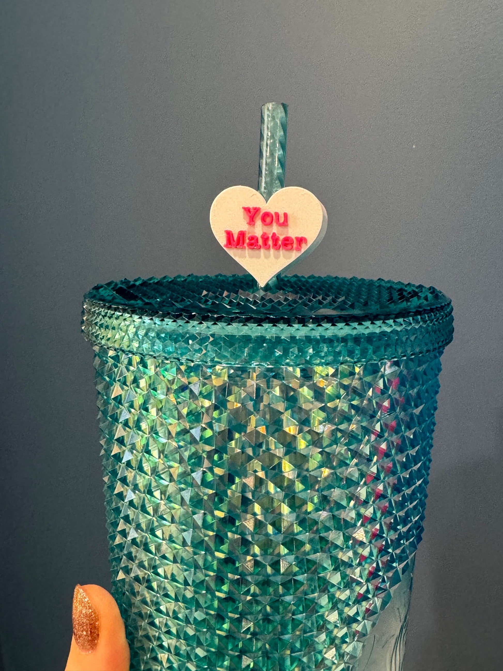 You Matter Valentine's Day Straw Topper | Conversation Hearts | Starbucks Charms | Inspirational/ Motivational Straw Toppers