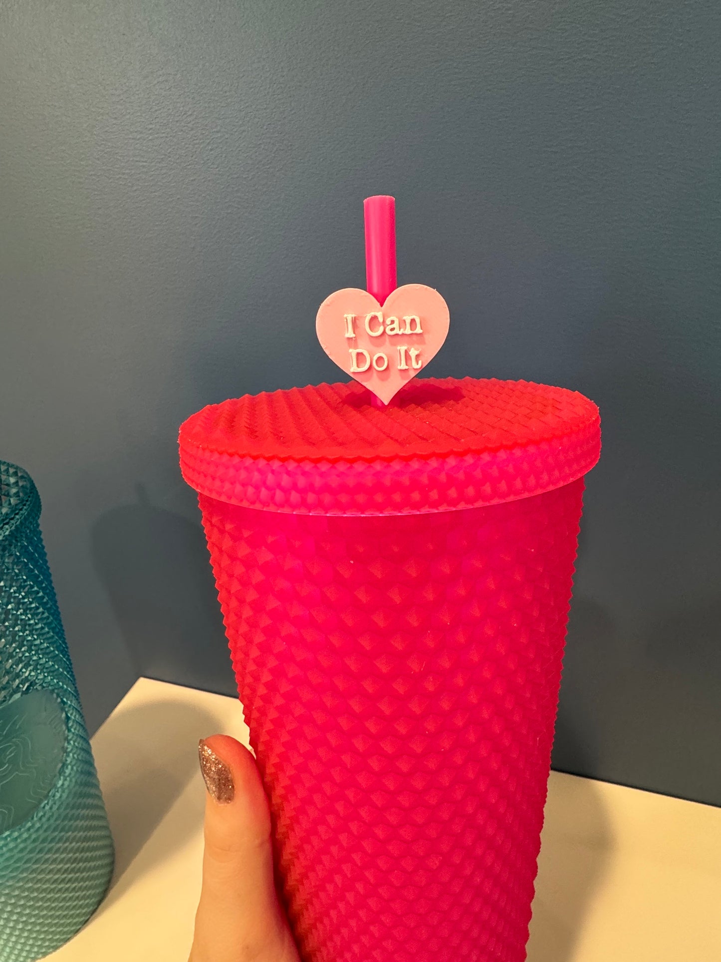 I Can Do It Valentine's Day Straw Topper | Conversation Hearts | Starbucks Charms | Inspirational/ Motivational Straw Toppers