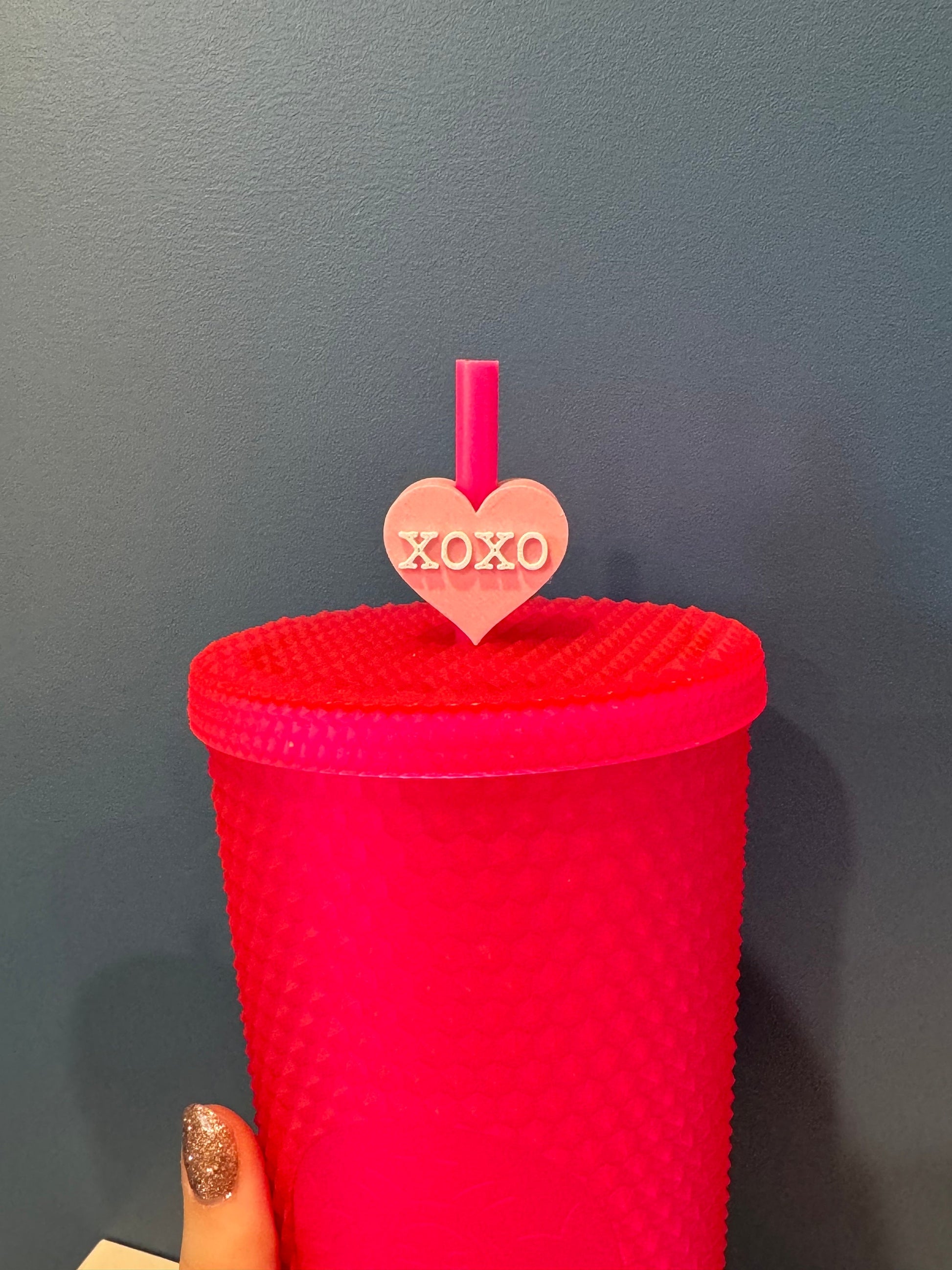 Xoxo Valentine's Day Straw Topper | Conversation Hearts | Starbucks Charms | Inspirational/ Motivational Straw Toppers