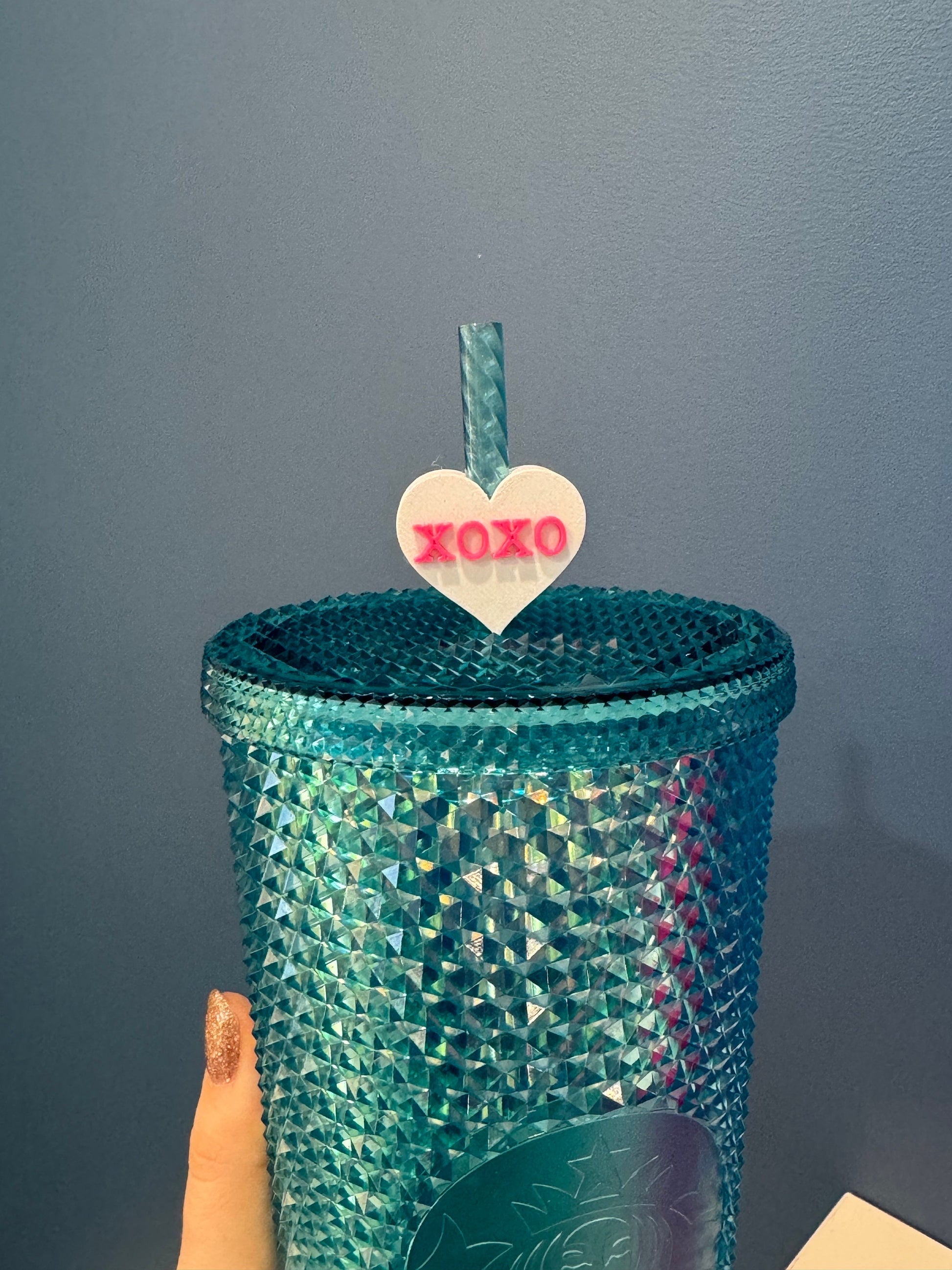 Xoxo Valentine's Day Straw Topper | Conversation Hearts | Starbucks Charms | Inspirational/ Motivational Straw Toppers