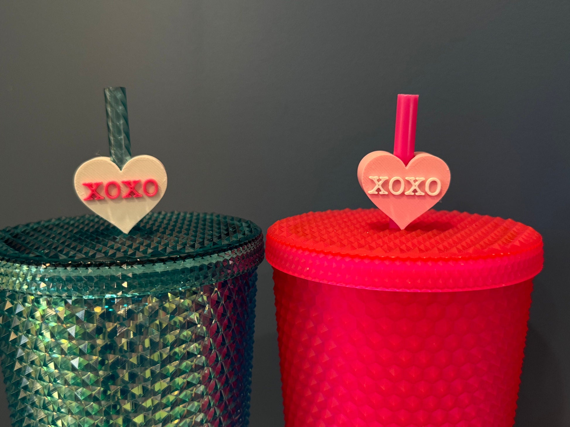 Xoxo Valentine's Day Straw Topper | Conversation Hearts | Starbucks Charms | Inspirational/ Motivational Straw Toppers