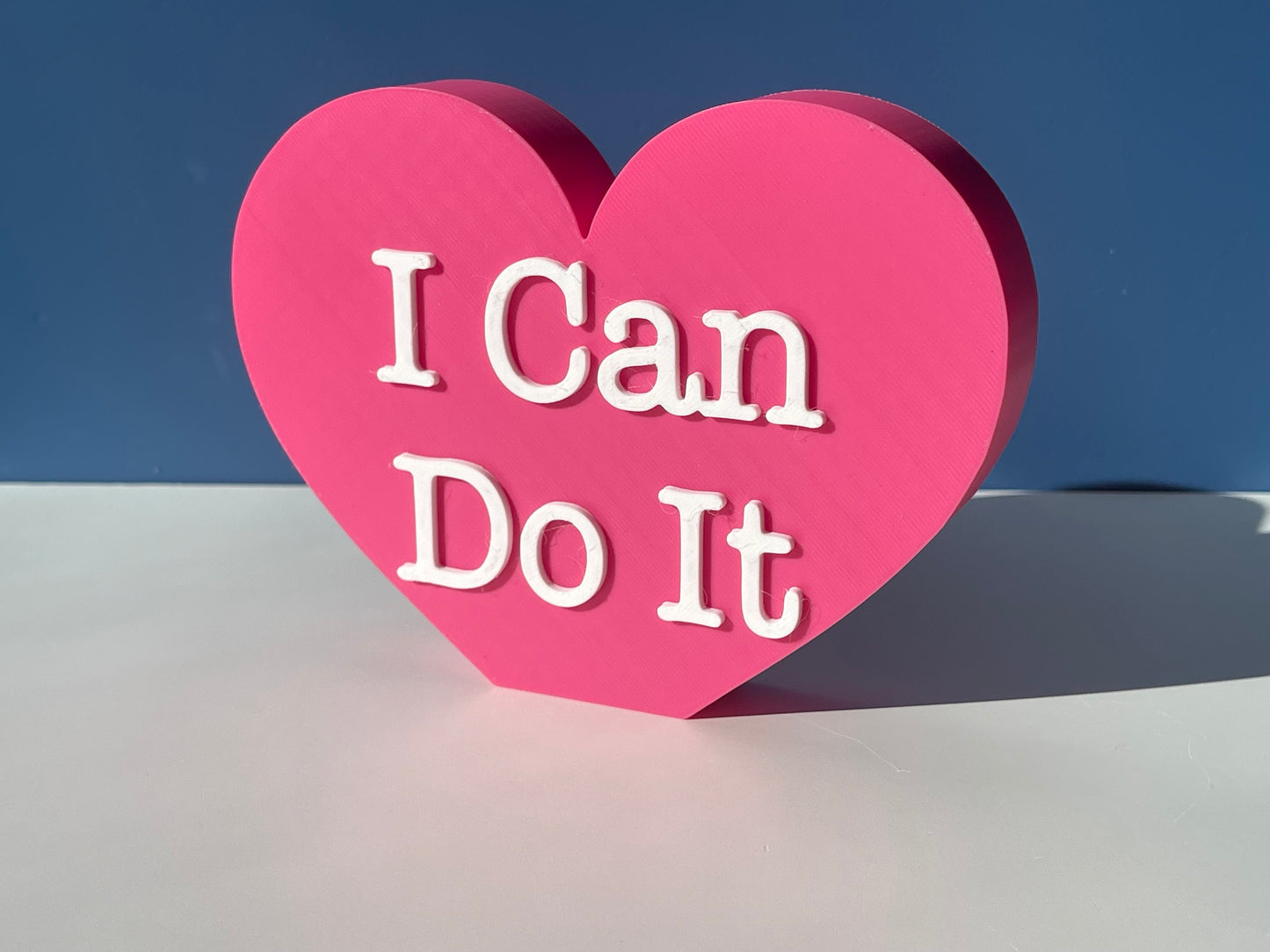 XL I Can Do It Conversation Hearts | Valentine's Day | Inspirational/ Motivational Heart | Candy Heart Decor | Mantel Decor