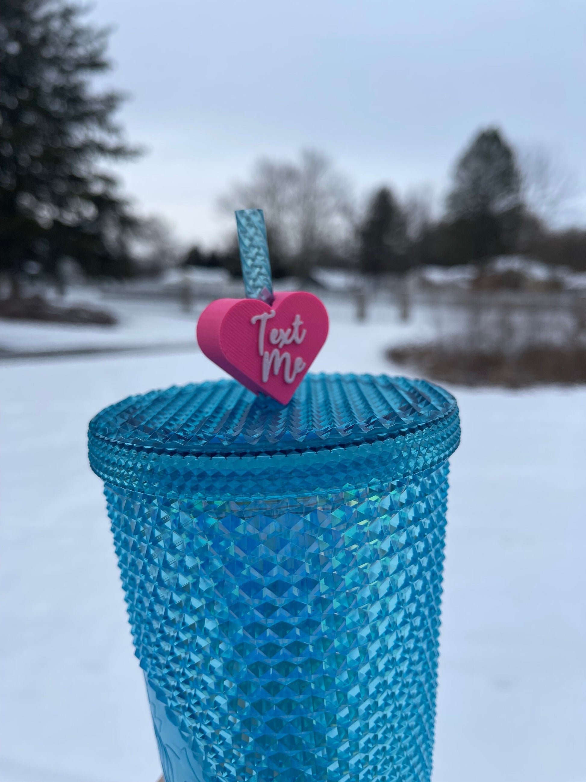 Text Me Valentine's Day Straw Topper | Conversation Hearts | Starbucks Charms | Inspirational/ Motivational Straw Toppers