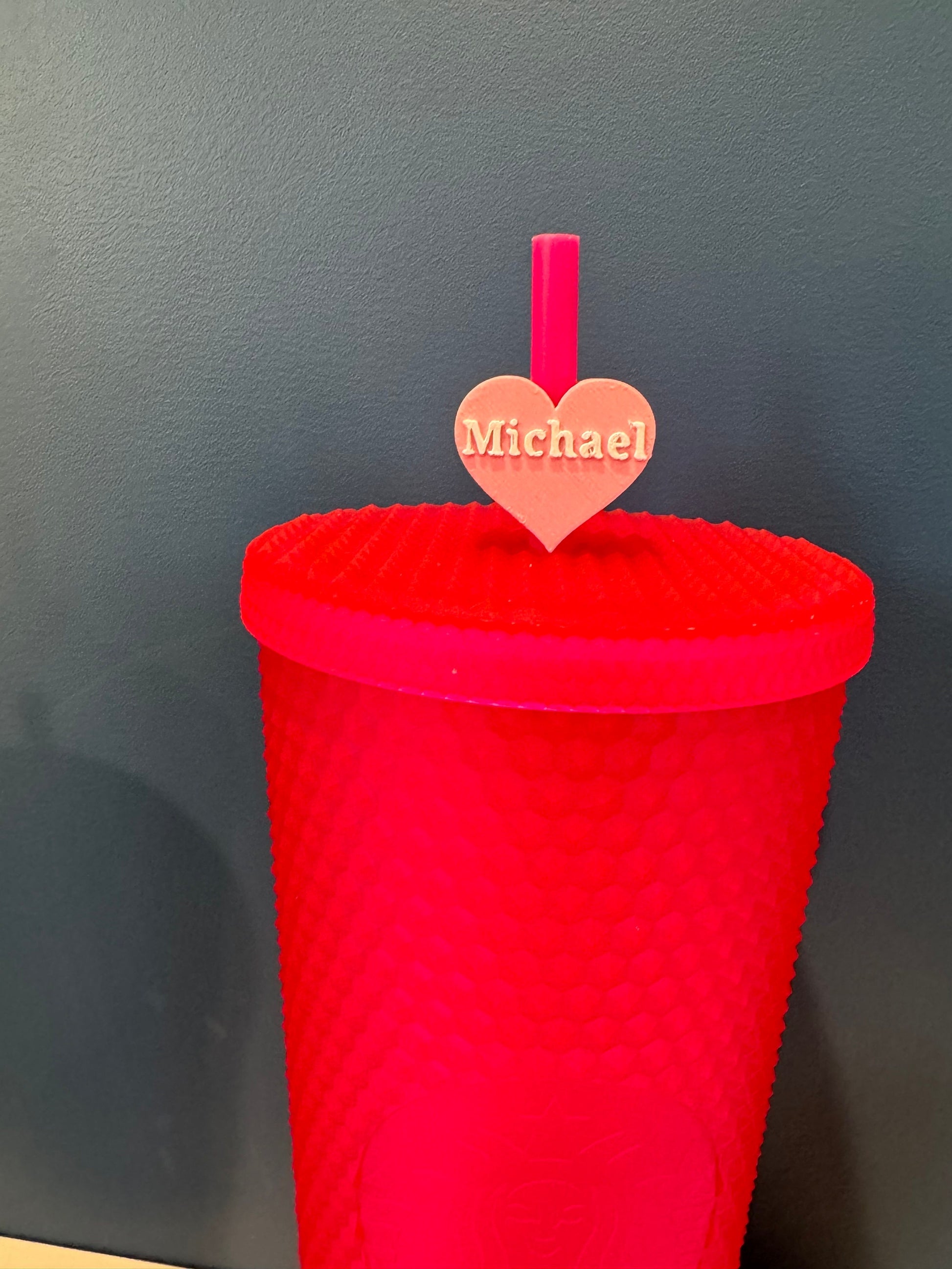 Custom Name Valentine's Day Straw Topper | Conversation Hearts | Starbucks Charms | Inspirational/ Motivational Straw Toppers