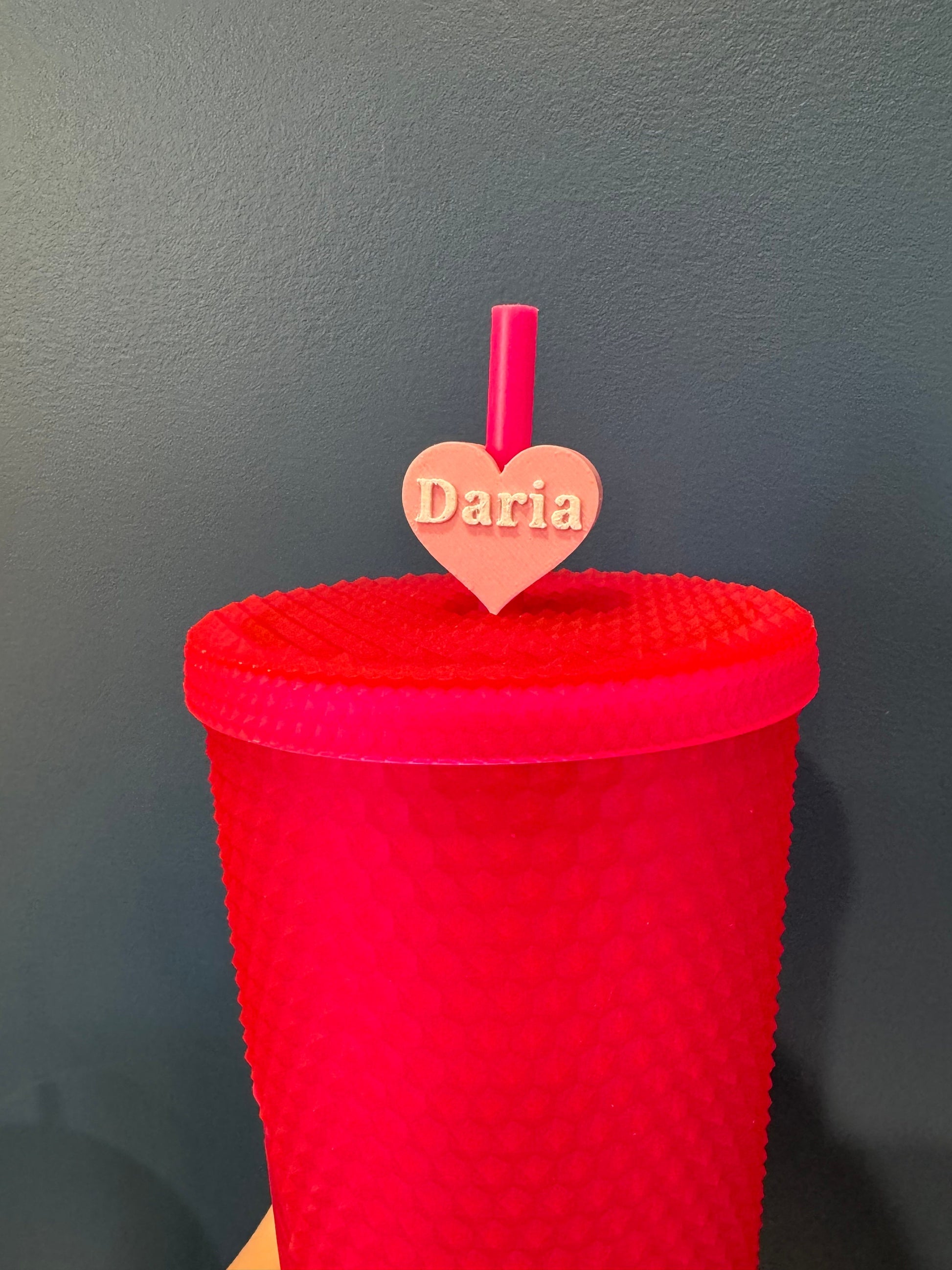 Custom Name Valentine's Day Straw Topper | Conversation Hearts | Starbucks Charms | Inspirational/ Motivational Straw Toppers