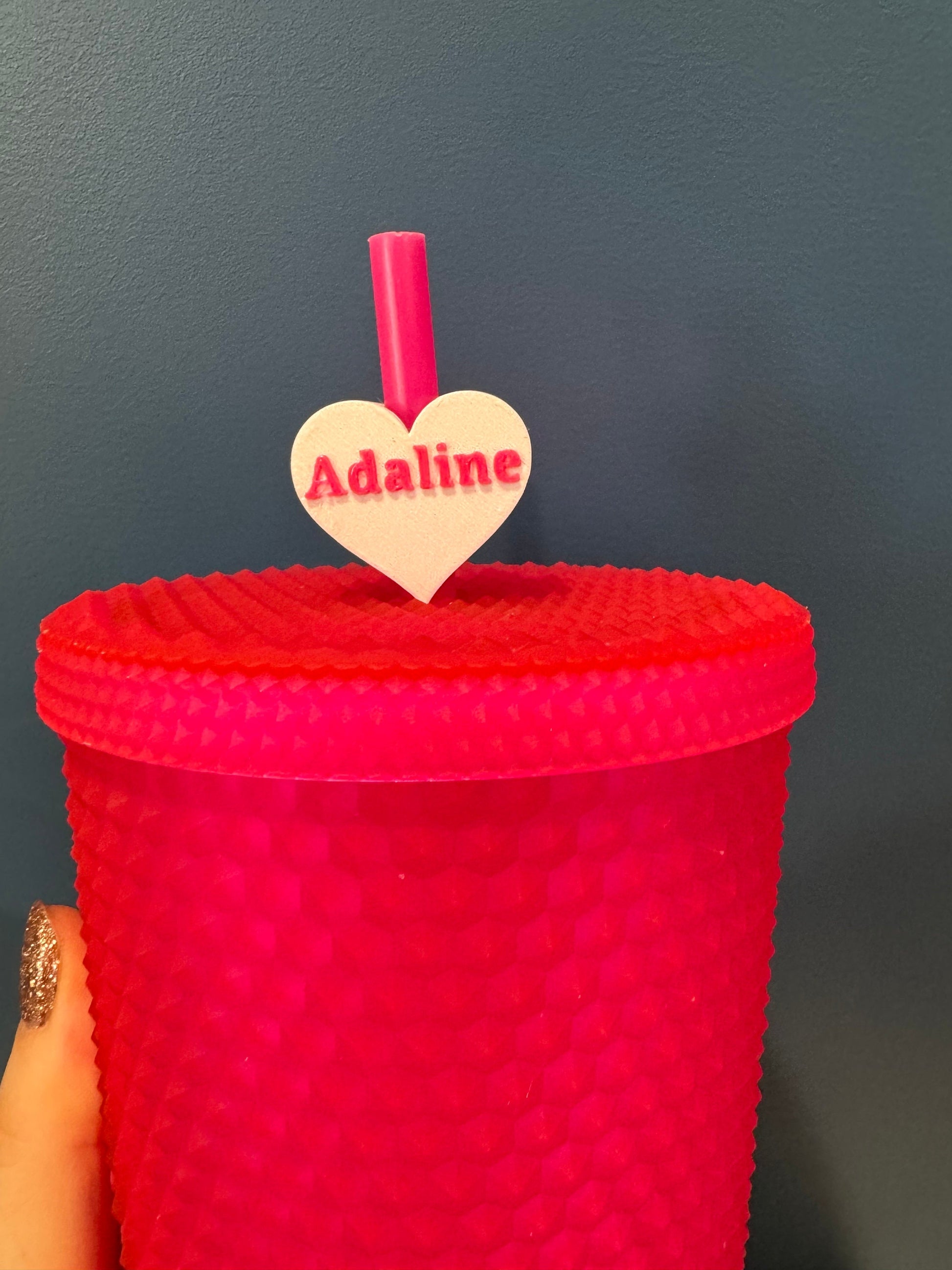 Custom Name Valentine's Day Straw Topper | Conversation Hearts | Starbucks Charms | Inspirational/ Motivational Straw Toppers