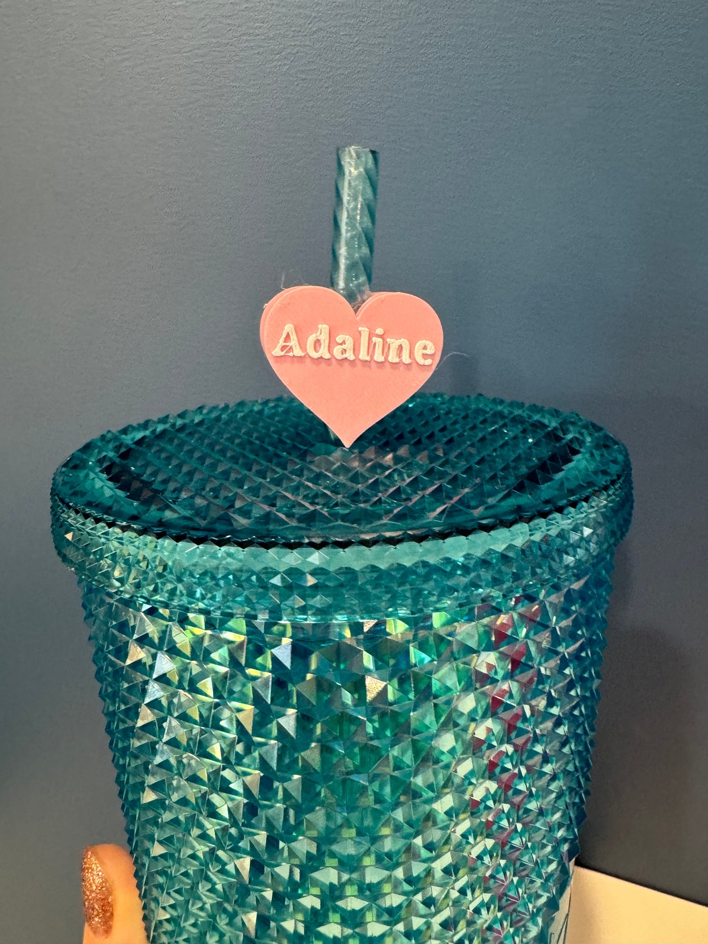 Custom Name Valentine's Day Straw Topper | Conversation Hearts | Starbucks Charms | Inspirational/ Motivational Straw Toppers