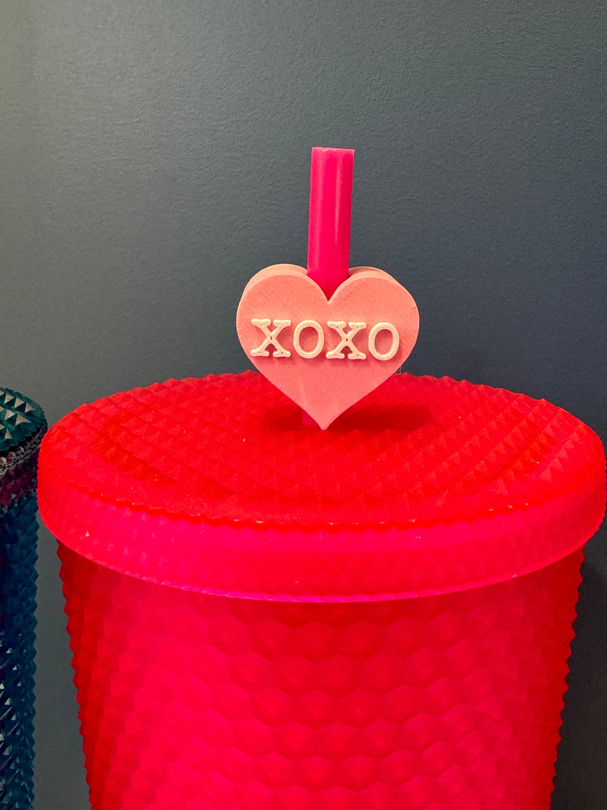 Xoxo Valentine's Day Straw Topper | Conversation Hearts | Starbucks Charms | Inspirational/ Motivational Straw Toppers