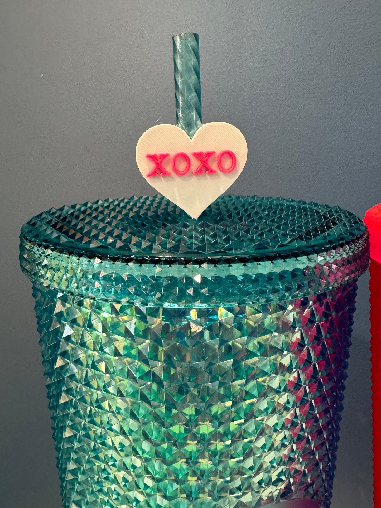 Xoxo Valentine's Day Straw Topper | Conversation Hearts | Starbucks Charms | Inspirational/ Motivational Straw Toppers