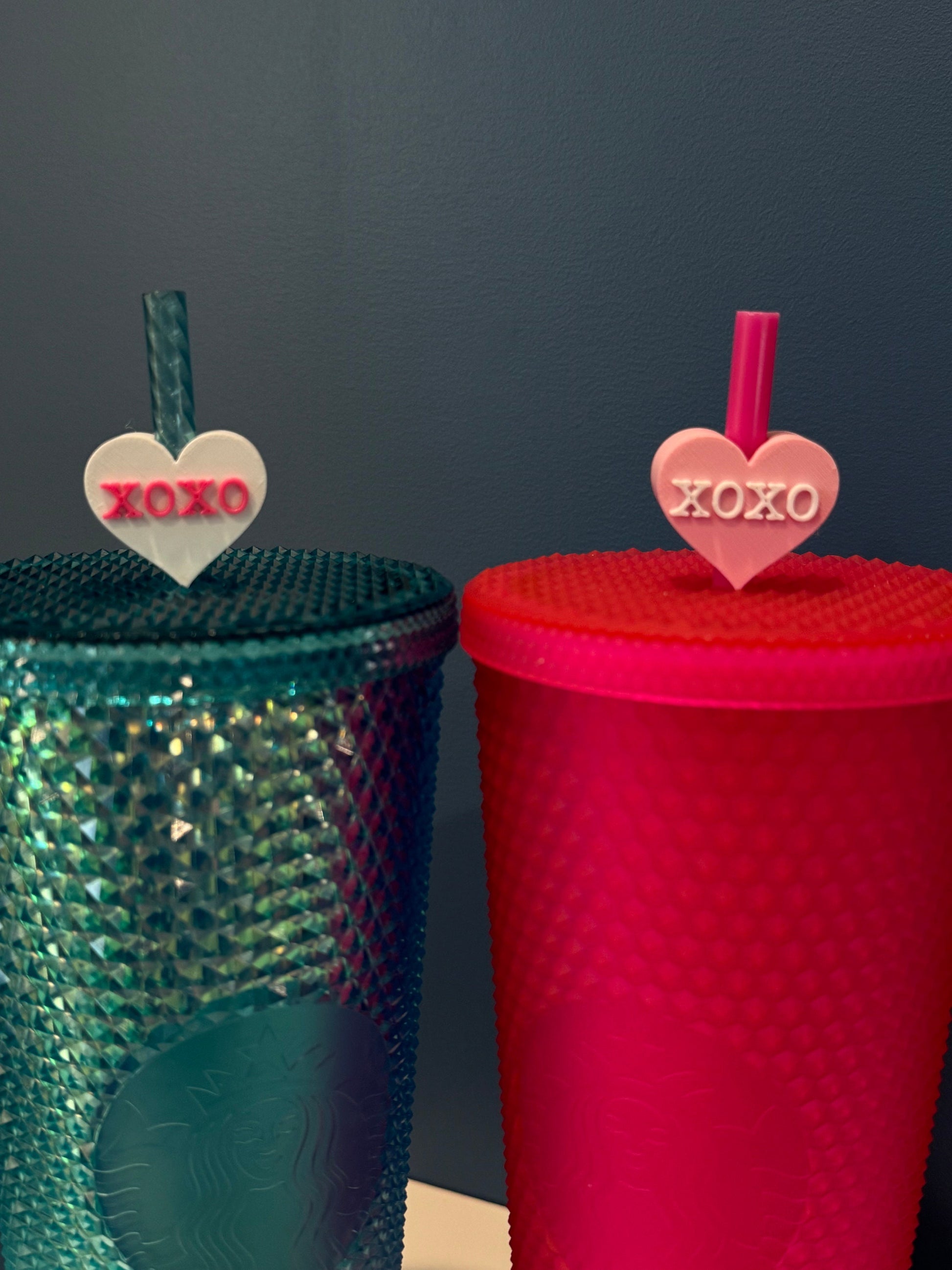 Xoxo Valentine's Day Straw Topper | Conversation Hearts | Starbucks Charms | Inspirational/ Motivational Straw Toppers