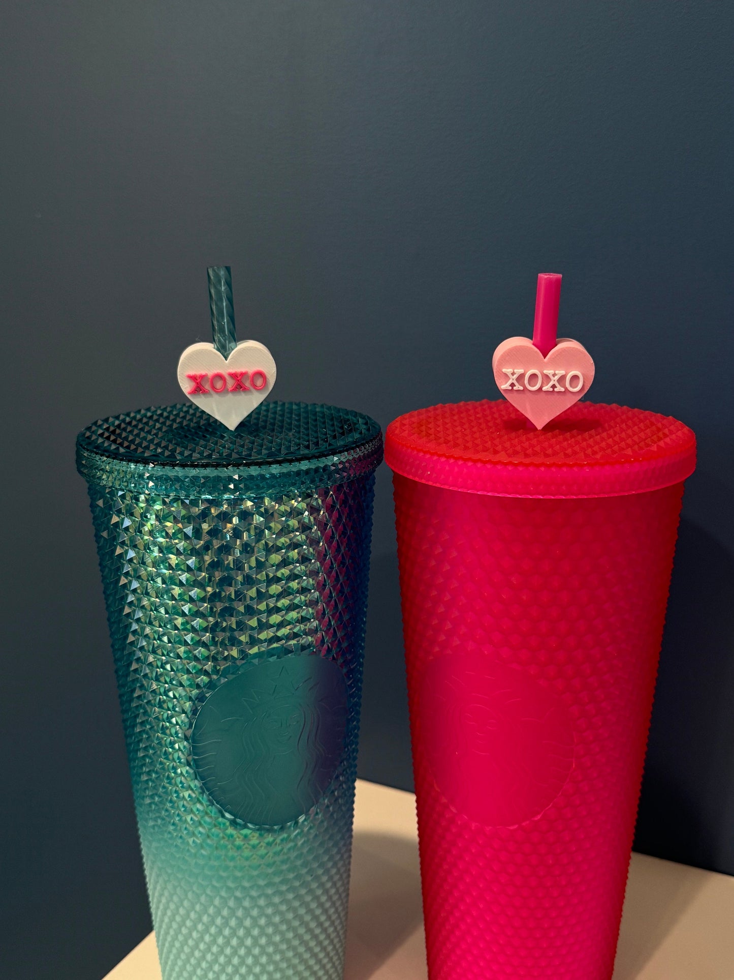 Xoxo Valentine's Day Straw Topper | Conversation Hearts | Starbucks Charms | Inspirational/ Motivational Straw Toppers