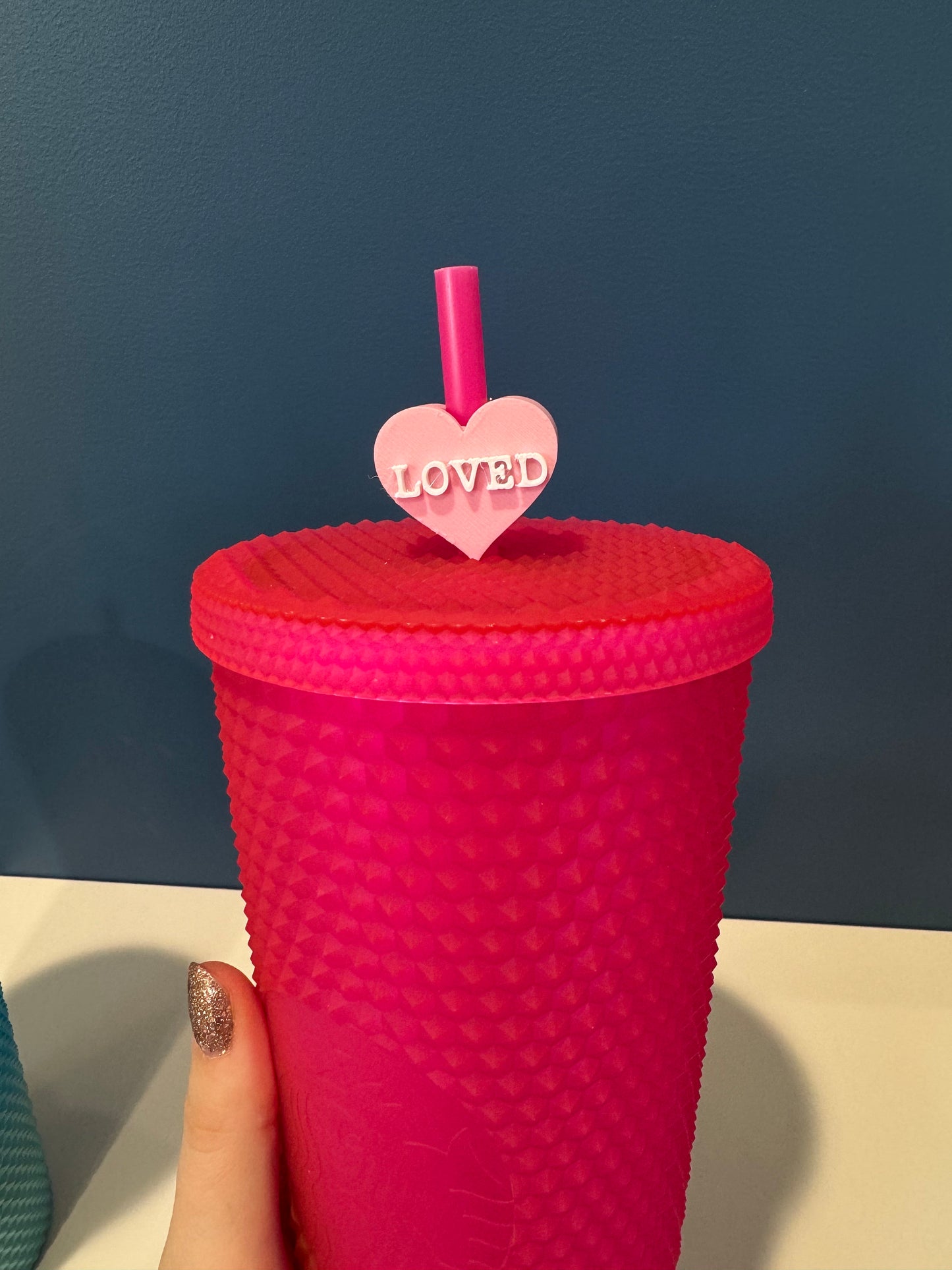 Loved Valentine's Day Straw Topper | Conversation Hearts | Starbucks Charms | Inspirational/ Motivational Straw Toppers