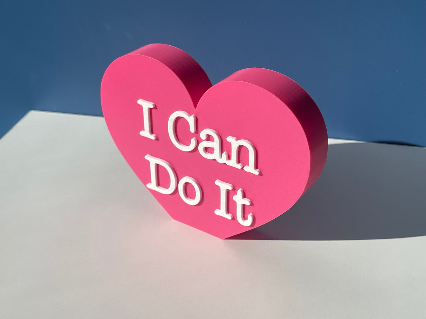 XL I Can Do It Conversation Hearts | Valentine's Day | Inspirational/ Motivational Heart | Candy Heart Decor | Mantel Decor