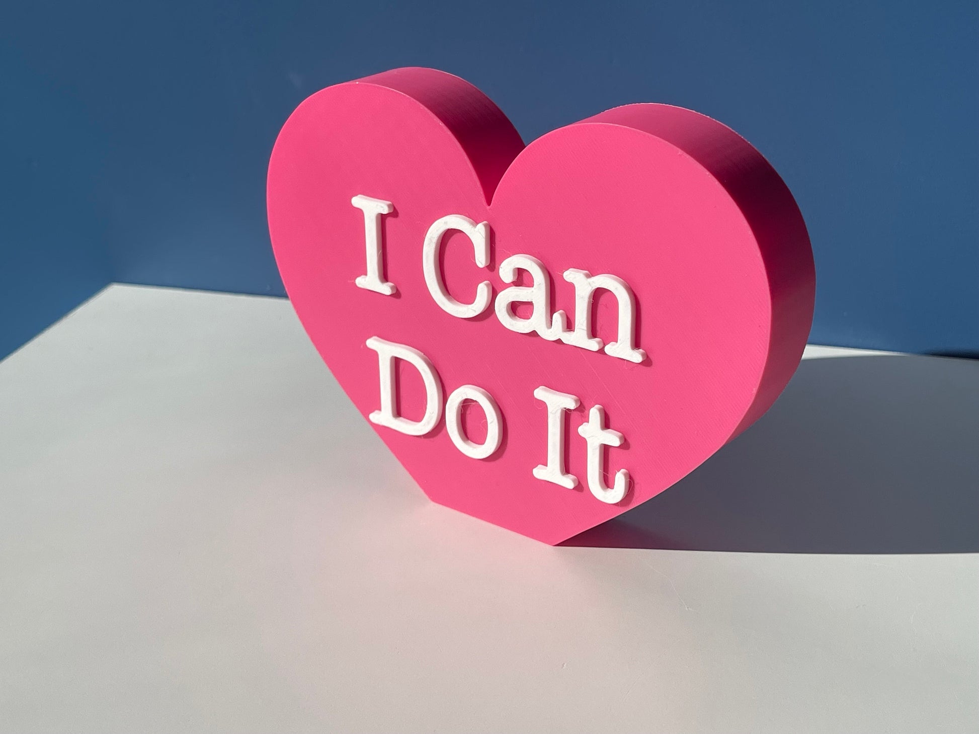 XL I Can Do It Conversation Hearts | Valentine's Day | Inspirational/ Motivational Heart | Candy Heart Decor | Mantel Decor