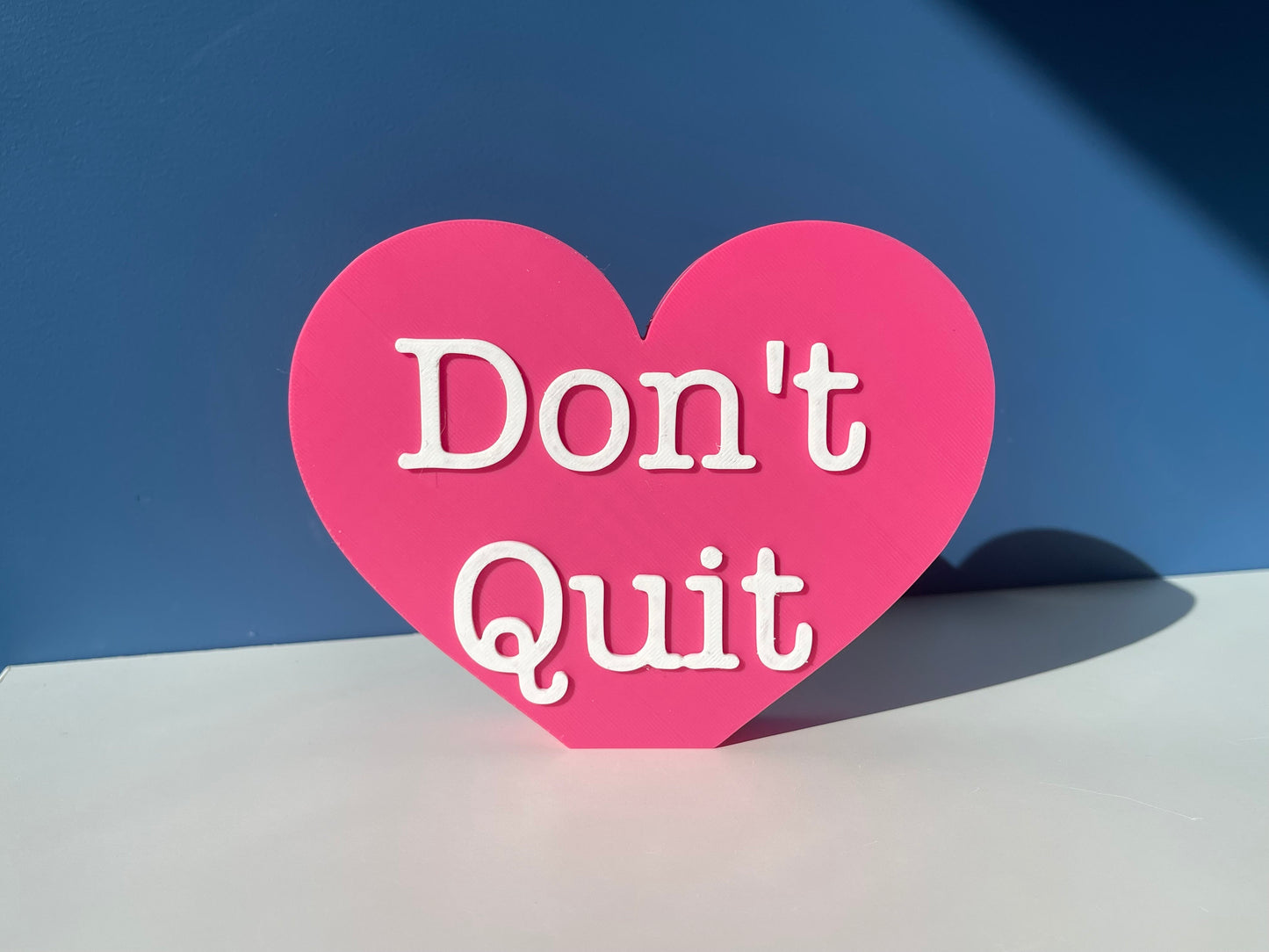 XL Don't Quit Conversation Hearts | Valentine's Day | Inspirational/ Motivational Straw Toppers | Candy Heart Decor | Mantel Decor