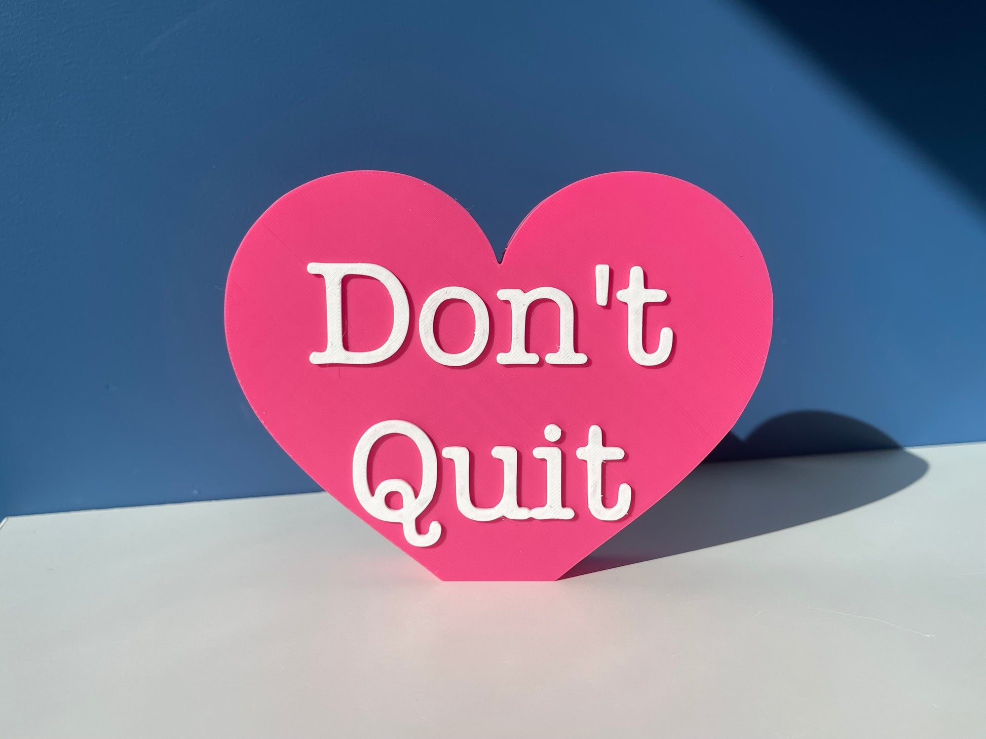 XL Don't Quit Conversation Hearts | Valentine's Day | Inspirational/ Motivational Straw Toppers | Candy Heart Decor | Mantel Decor