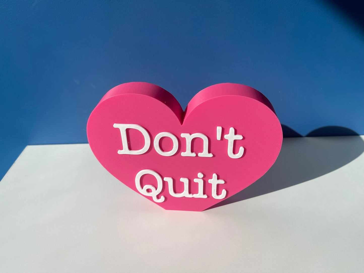 XL Don't Quit Conversation Hearts | Valentine's Day | Inspirational/ Motivational Straw Toppers | Candy Heart Decor | Mantel Decor