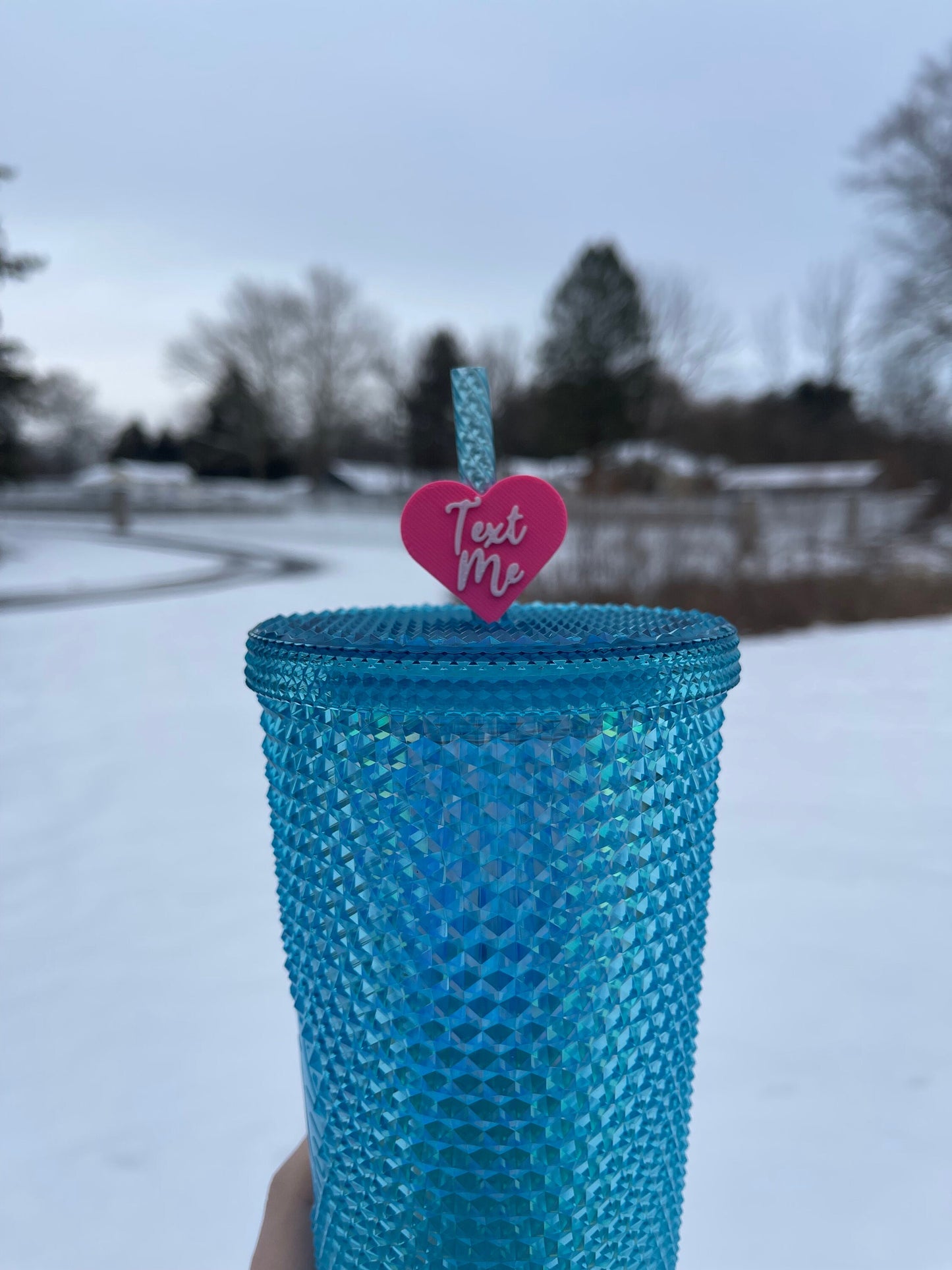 Text Me Valentine's Day Straw Topper | Conversation Hearts | Starbucks Charms | Inspirational/ Motivational Straw Toppers