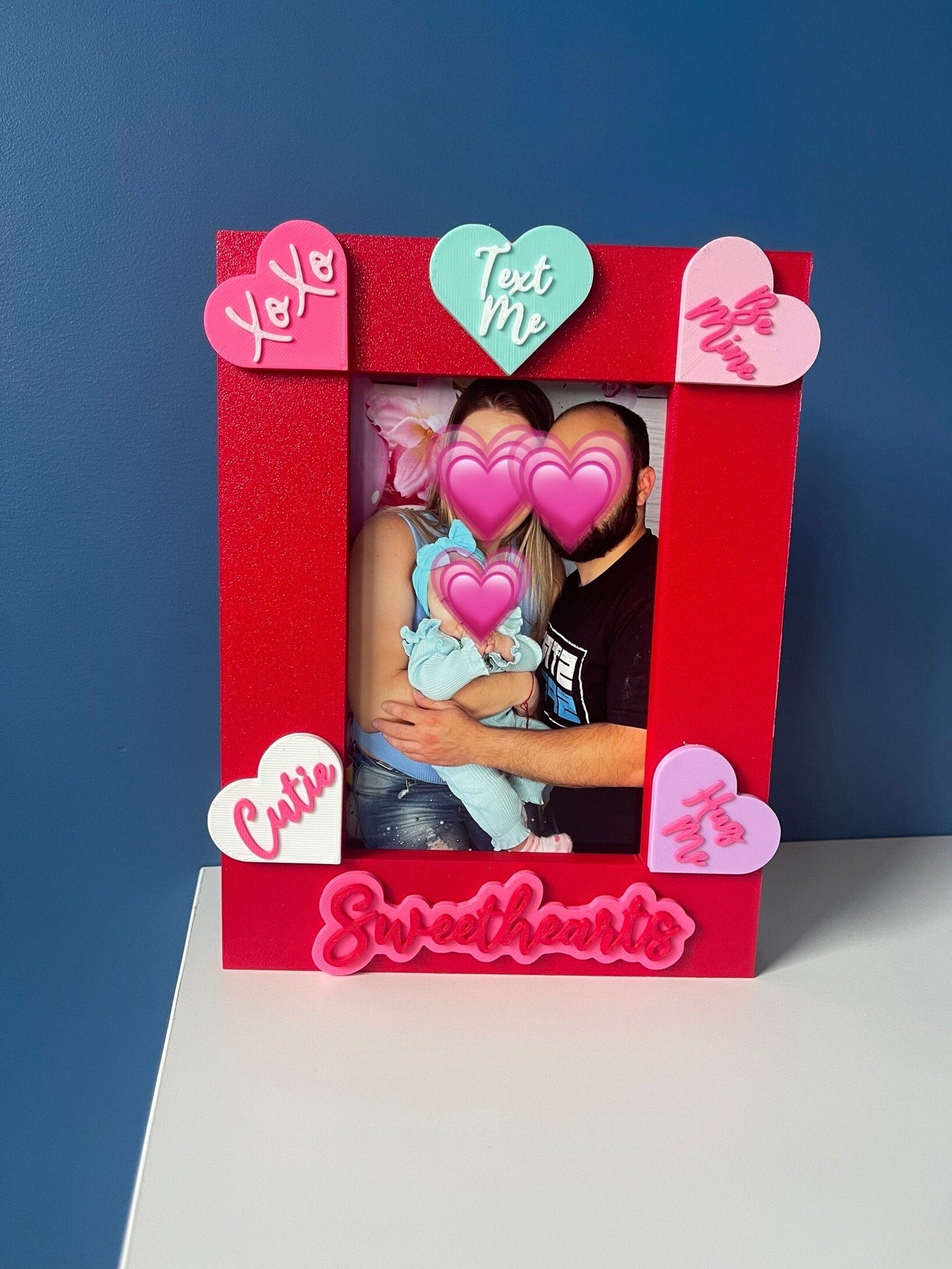 Valentine's Day Picture Frame | 4x6 Frame | Sweethearts Candy |