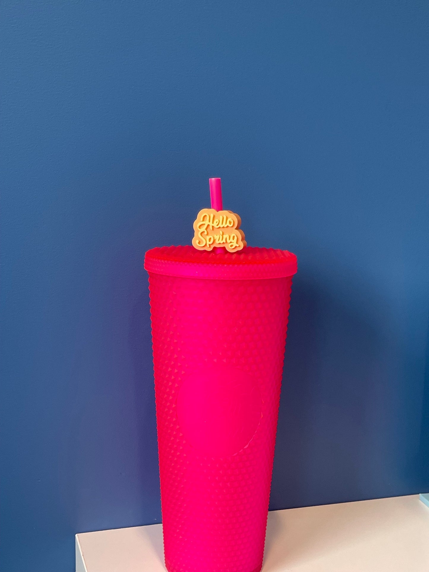 Hello Spring Straw Topper | Yeti | Springtime