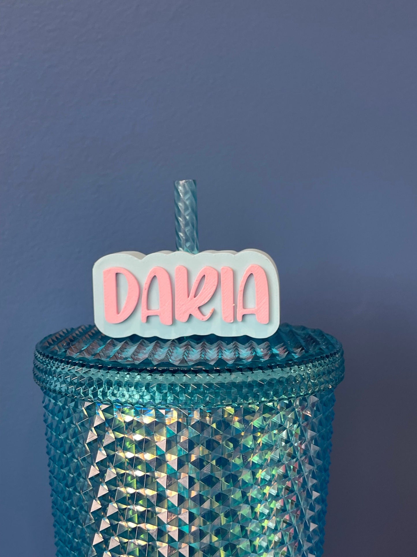 Custom Name Straw Topper | STARBUCKS Charms | Spring Themed