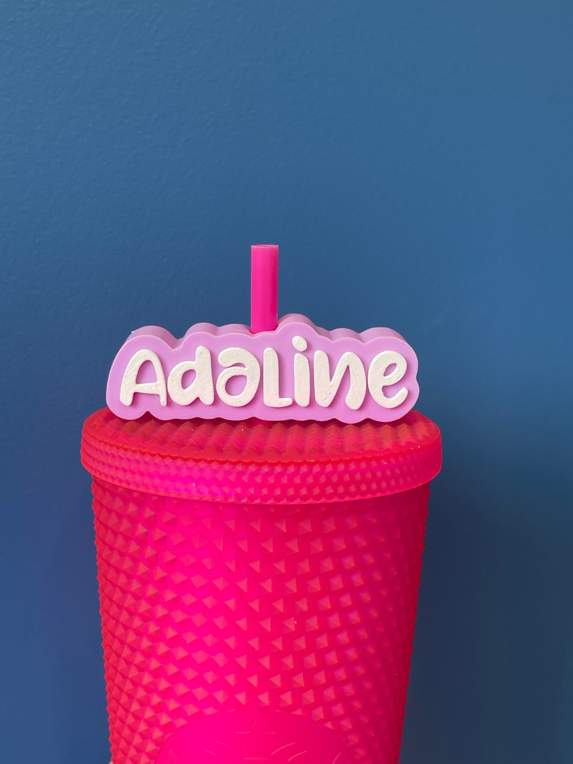 Custom Name Straw Topper | STARBUCKS Charms | Spring Themed