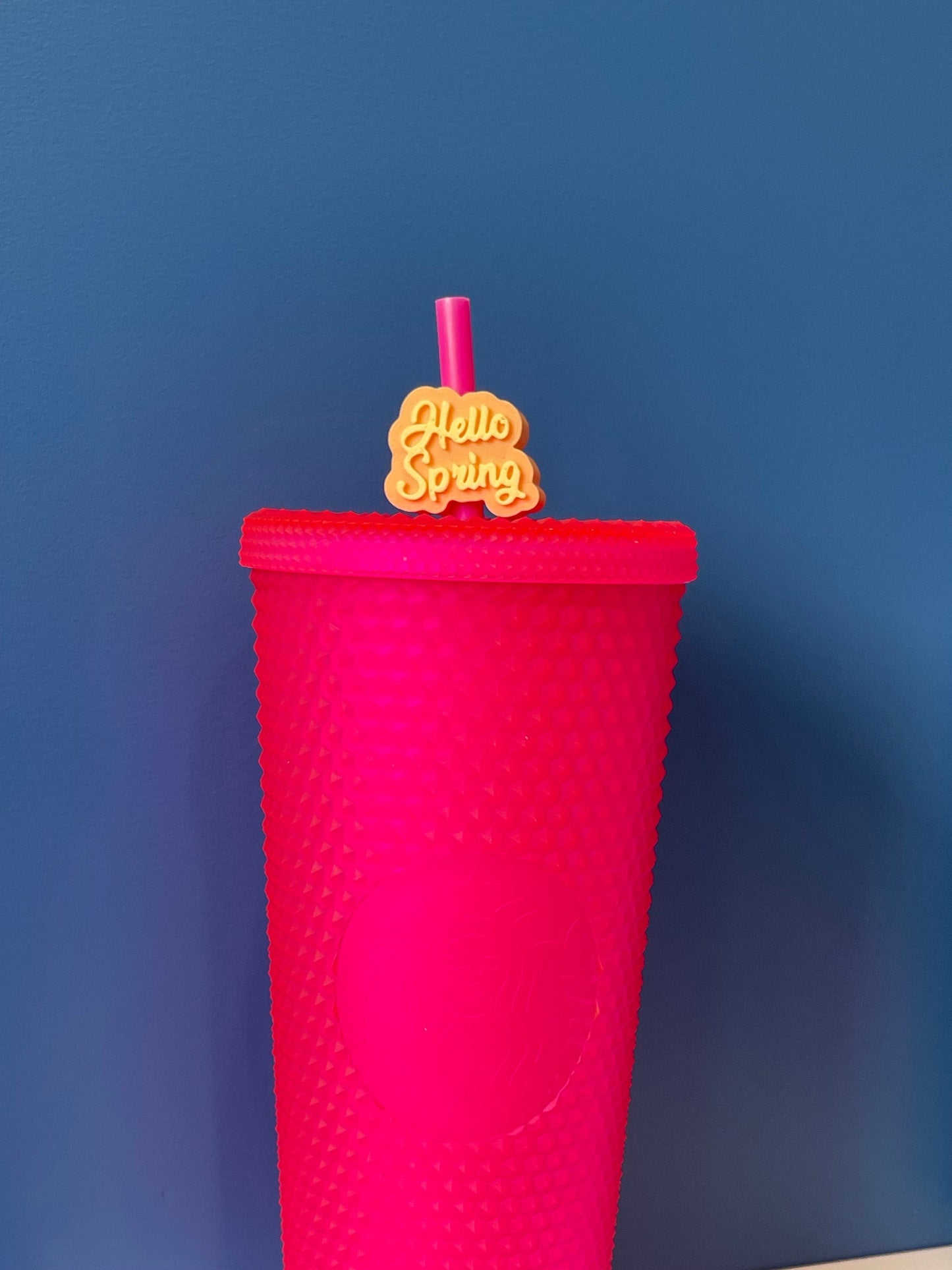 Hello Spring Straw Topper | Yeti | Springtime