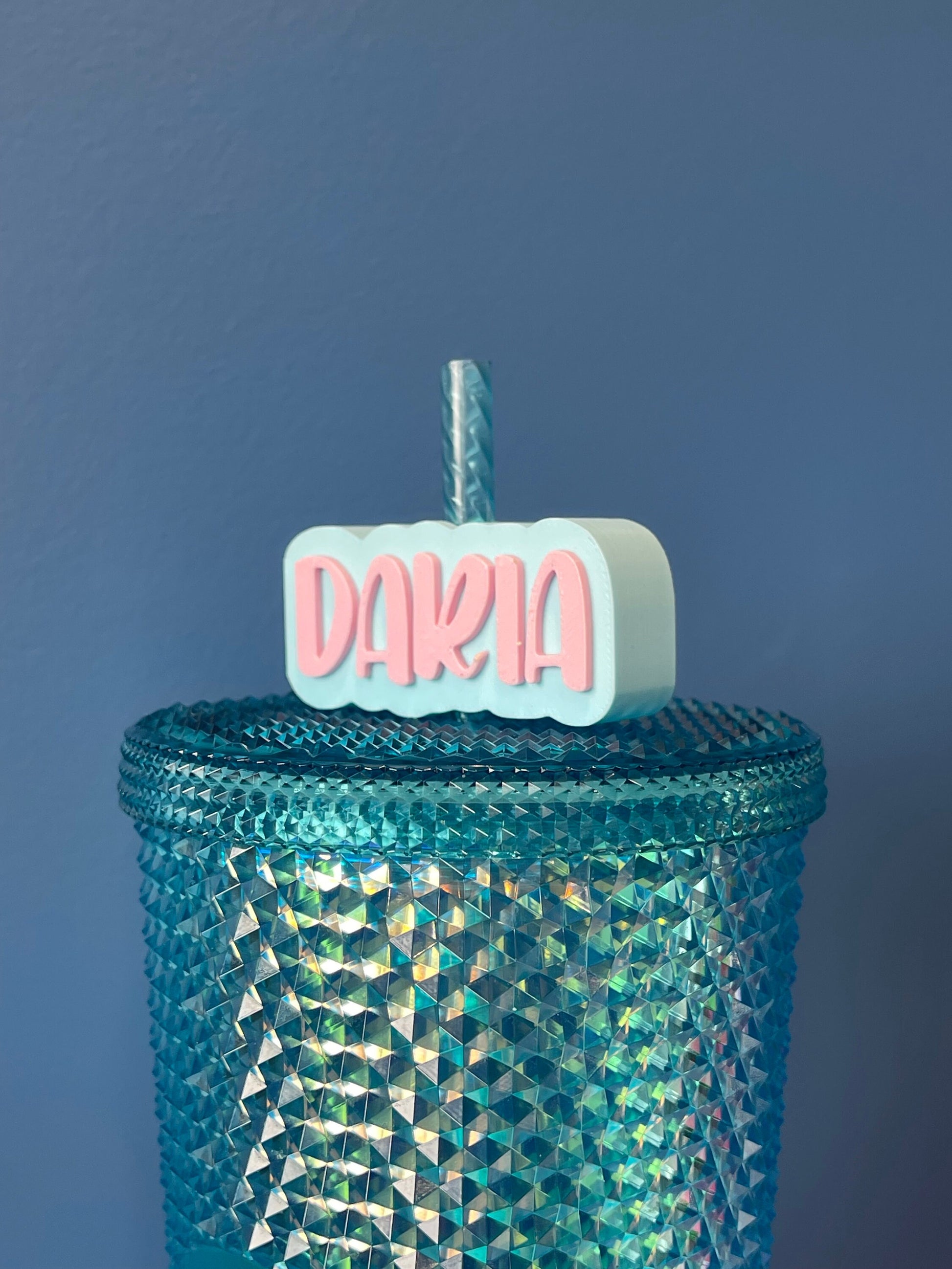 Custom Name Straw Topper | STARBUCKS Charms | Spring Themed