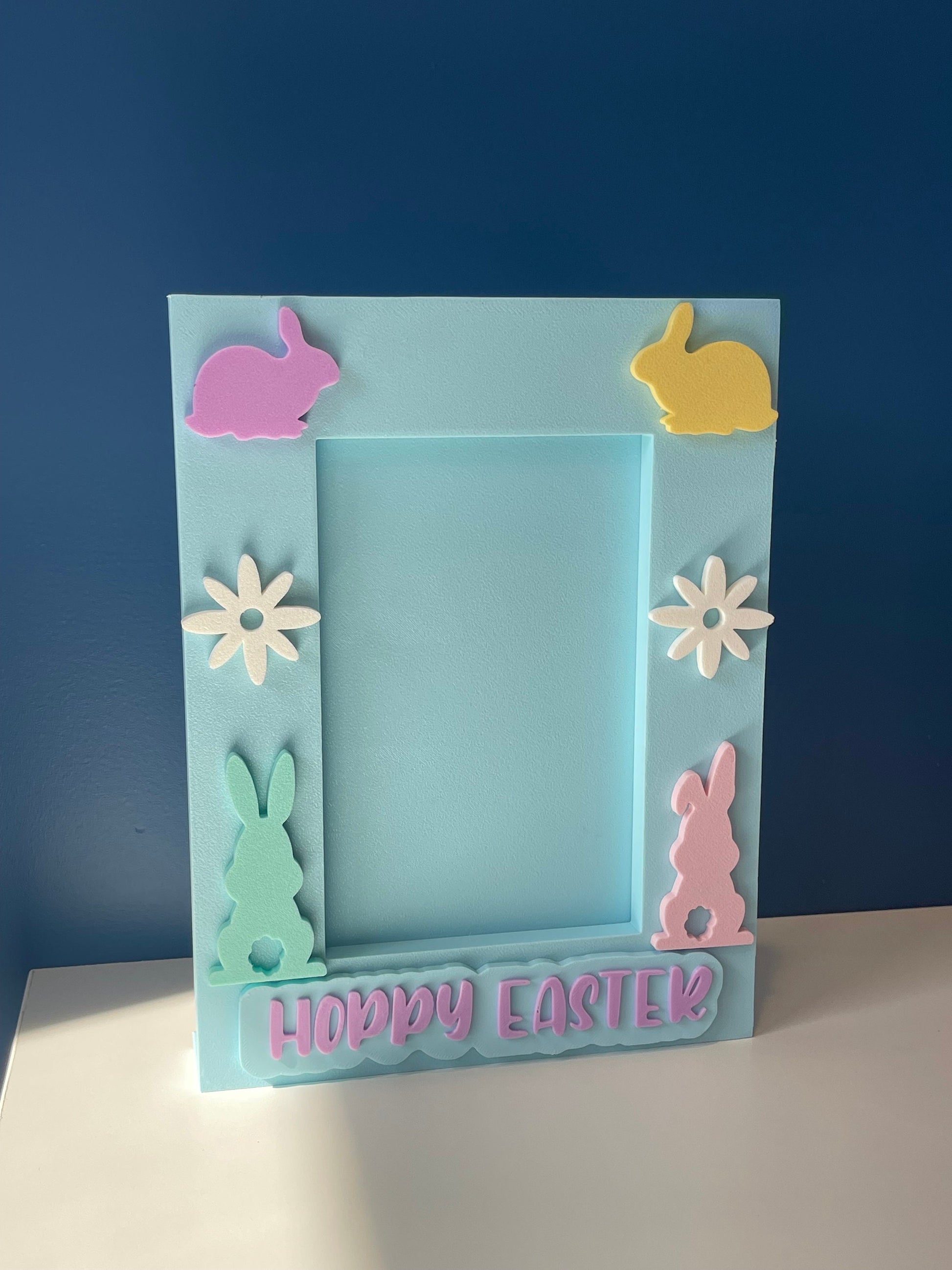 Easter Picture Frame | Picture with Easter Bunny | 4x6/5x7 Frame | Easter Bunnies |