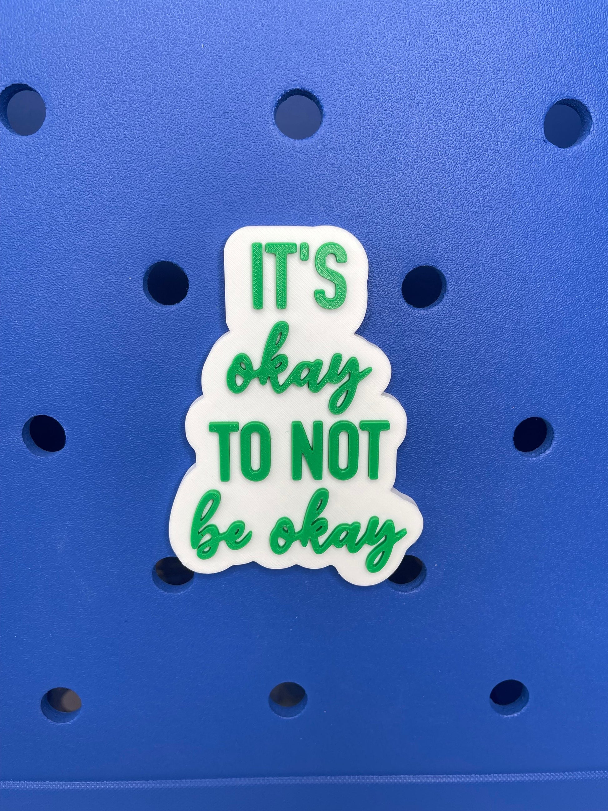 It's Okay to not be Okay Bogg Bag Charm | Bogg Bag Accessories | Bogg Bag Charms | Bogg Bag | Simply Southern Bag Charms | Mental Health