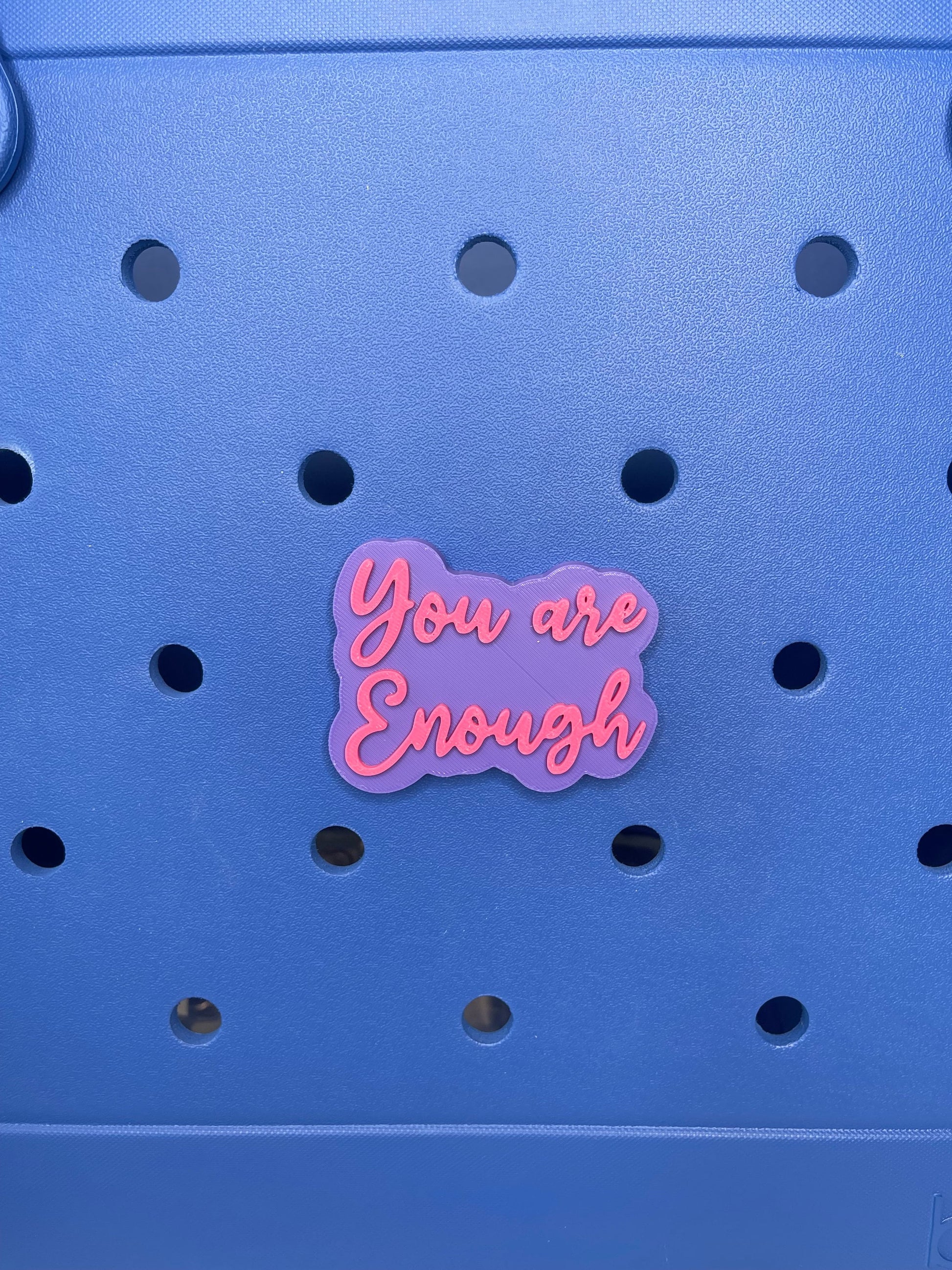 Your Are Enough Bogg Bag Charm | Bogg Bag Accessories | Bogg Bag Charms | Bogg Bag | Simply Southern Bag Charms | Mental Health