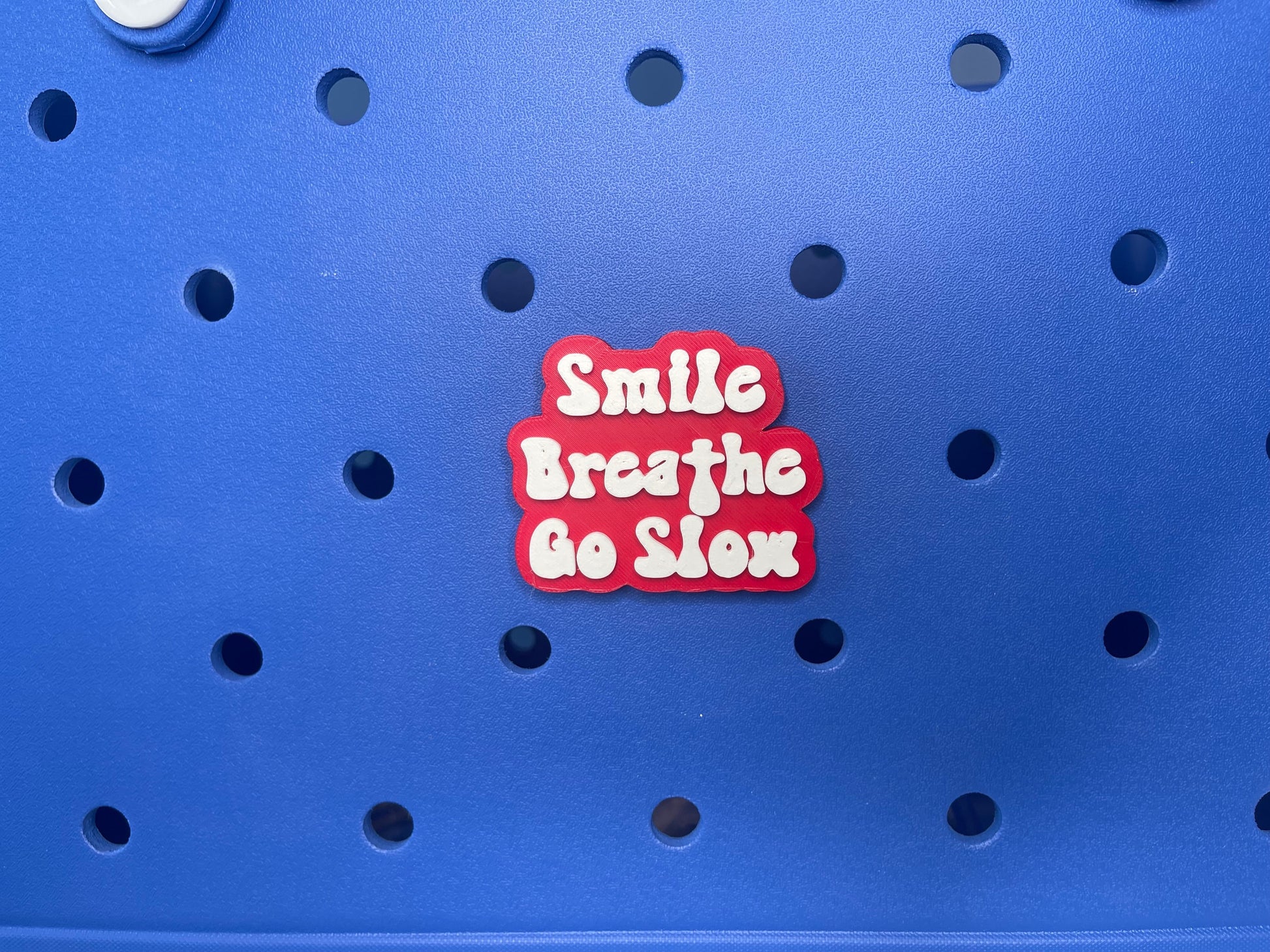 Smile Breathe Go Slow Bogg Bag Charm | Bogg Bag Accessories | Meditation Charms | Bogg Bag Charms | Bogg Bag | Simply Southern Bag Charms