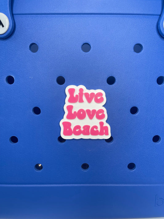 Live Love Beach Bogg Bag Charm | Bogg Bag Accessories | Mama Charms | Bogg Bag Charms | Bogg Bag | Simply Southern Bag Charms