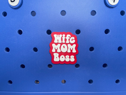 Wife Mom Boss Bogg Bag Charm | Bogg Bag Accessories | Mama Charms | Bogg Bag Charms | Bogg Bag | Simply Southern Bag Charms