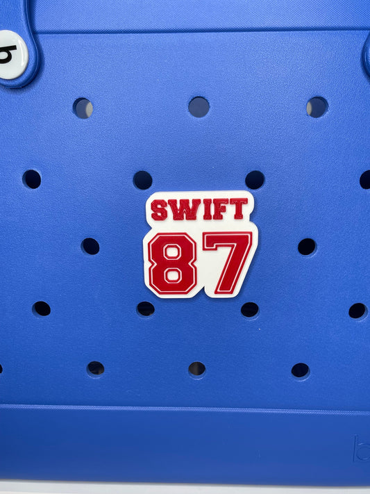 Swift 87 Bogg Bag Charm | Bogg Bag Accessories | Bogg Bag Charms | Bogg Bag | Simply Southern Bag Charms | Swift fans