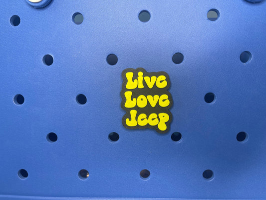 Live Love Jeep Bogg Bag Charm | Bogg Bag Accessories | Bogg Bag Charms | Bogg Bag | Simply Southern Bag Charms | Jeep Lovers