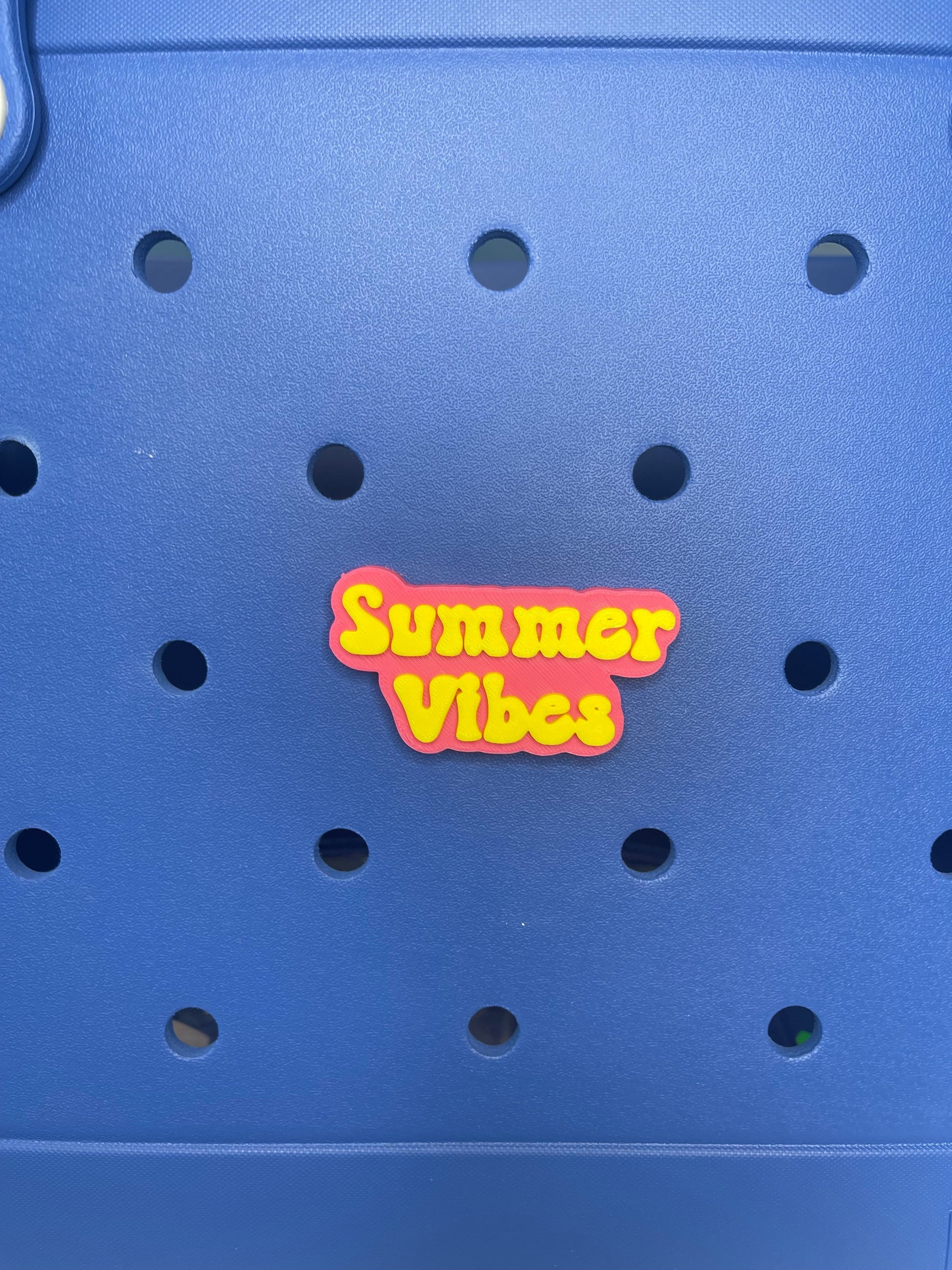 Summer Vibes Bogg Bag Charm | Bogg Bag Accessories | Summer Charms | Bogg Bag Charms | Bogg Bag | Simply Southern Bag Charms