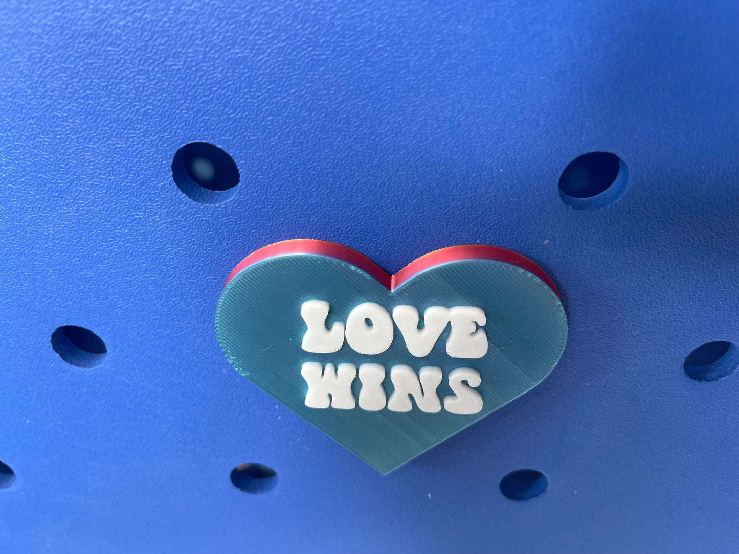 Love Wins Bogg Bag Charm | Bogg Bag Accessories | Pride Charms | Bogg Bag Charms | Bogg Bag | Simply Southern Bag Charms