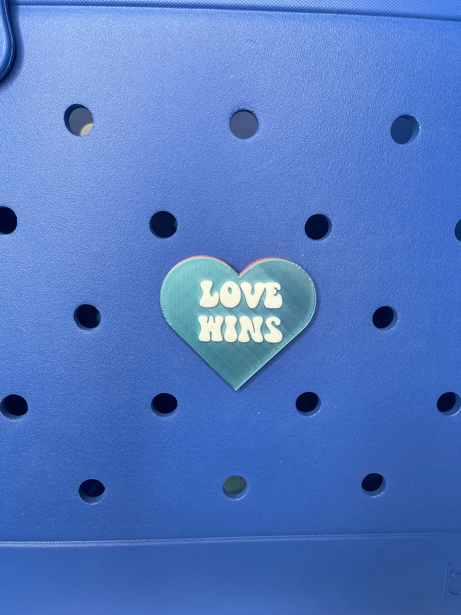 Love Wins Bogg Bag Charm | Bogg Bag Accessories | Pride Charms | Bogg Bag Charms | Bogg Bag | Simply Southern Bag Charms