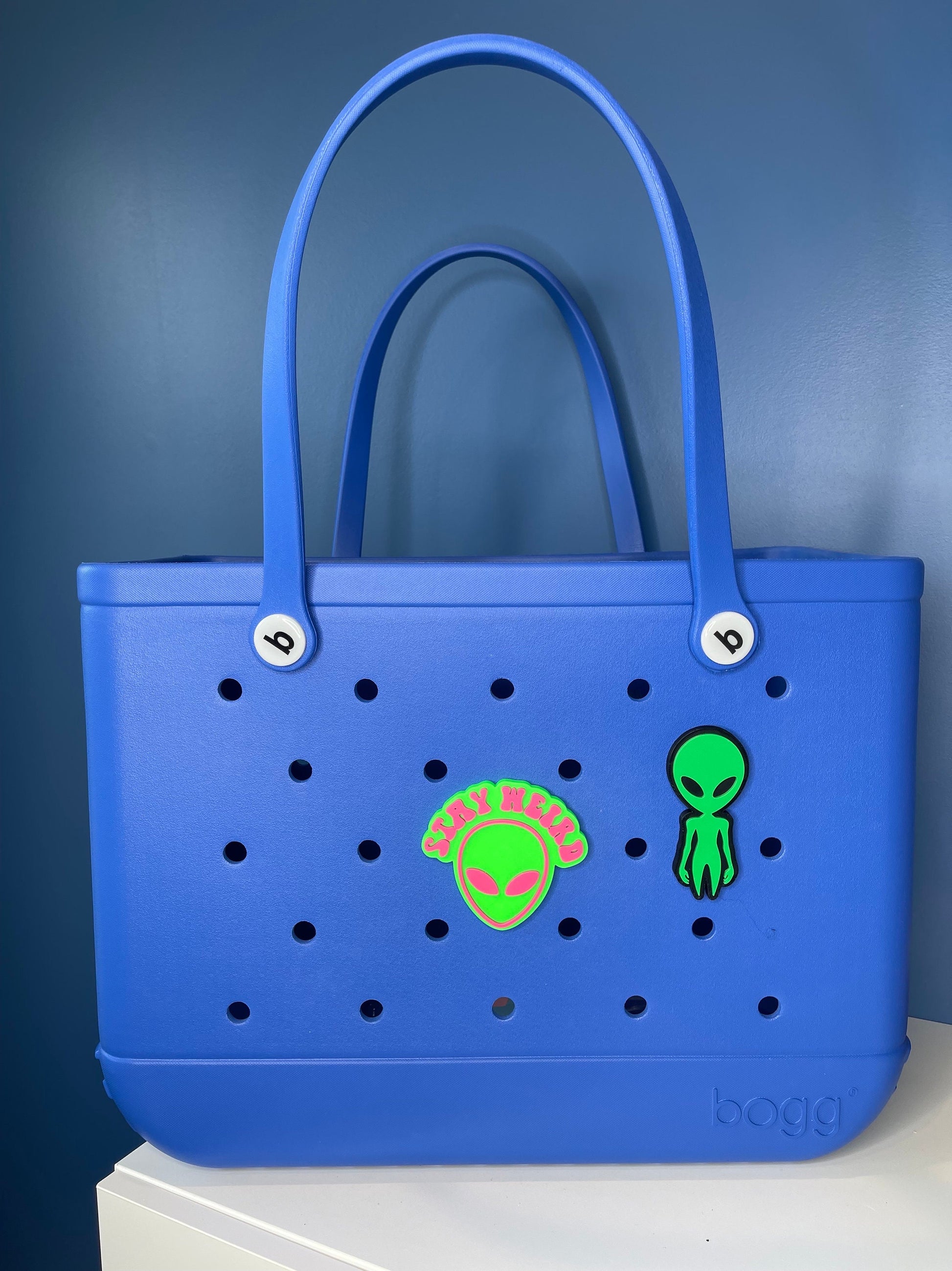 Stay Weird Alien Bogg Bag Charm | Bogg Bag Accessories | Alien Charms | Bogg Bag Charms | Bogg Bag | Simply Southern Bag Charms