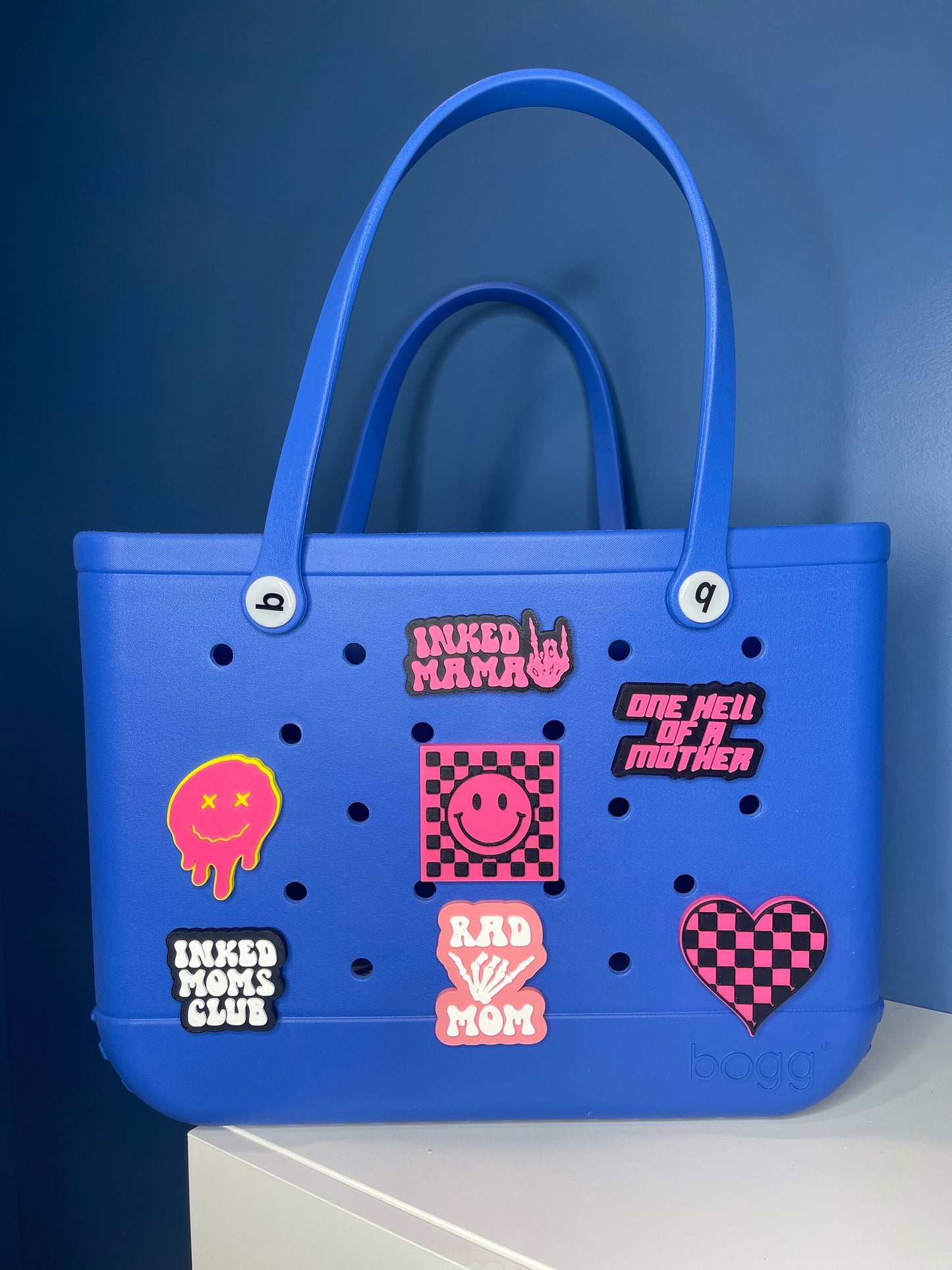 Checkered Happy Face Bogg Bag Charm | Bogg Bag Accessories | Bogg Bag Charms | Bogg Bag | Simply Southern Bag Charms