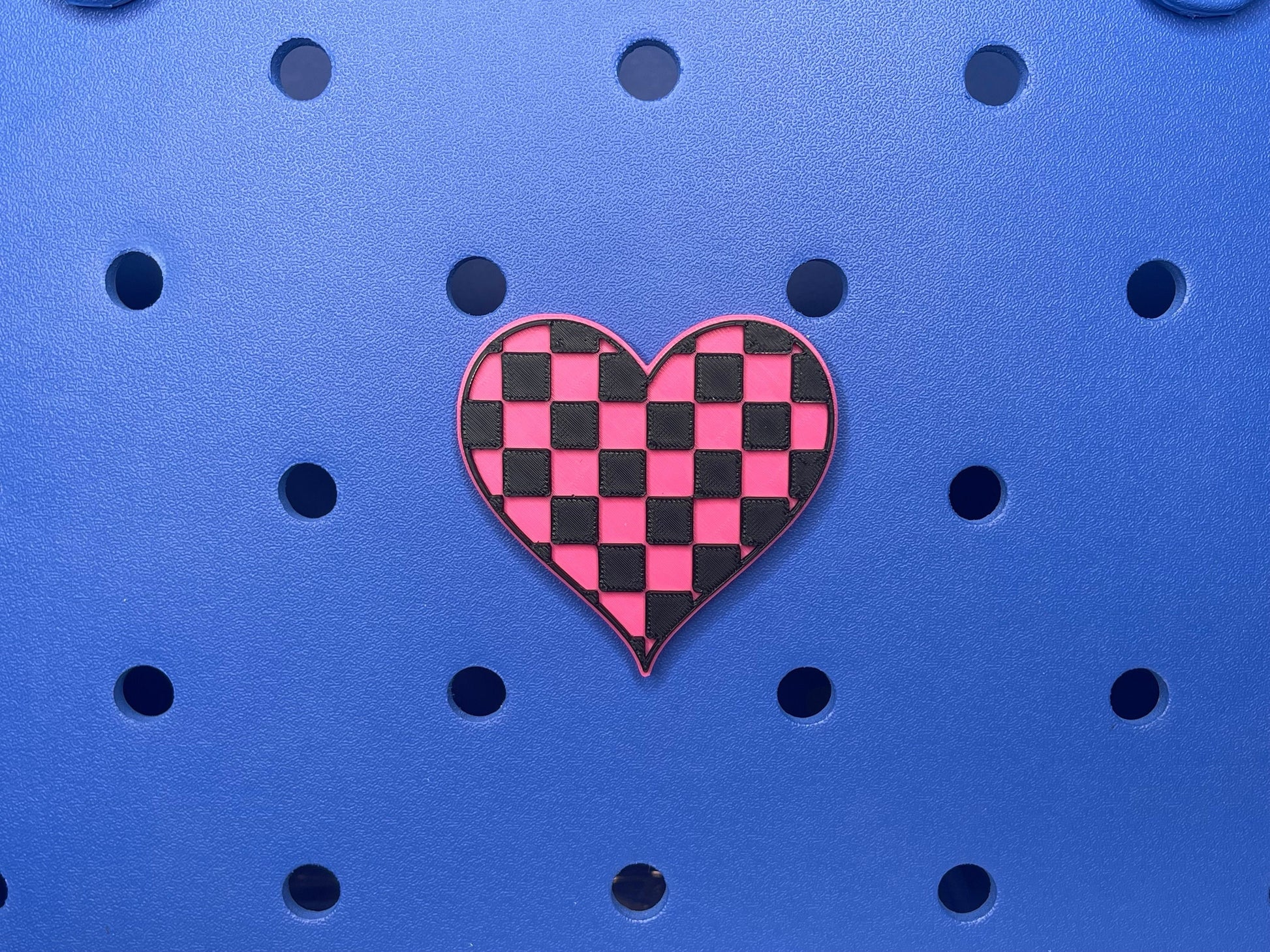 Checkered Heart Bogg Bag Charm | Bogg Bag Accessories | Bogg Bag Charms | Bogg Bag | Simply Southern Bag Charms