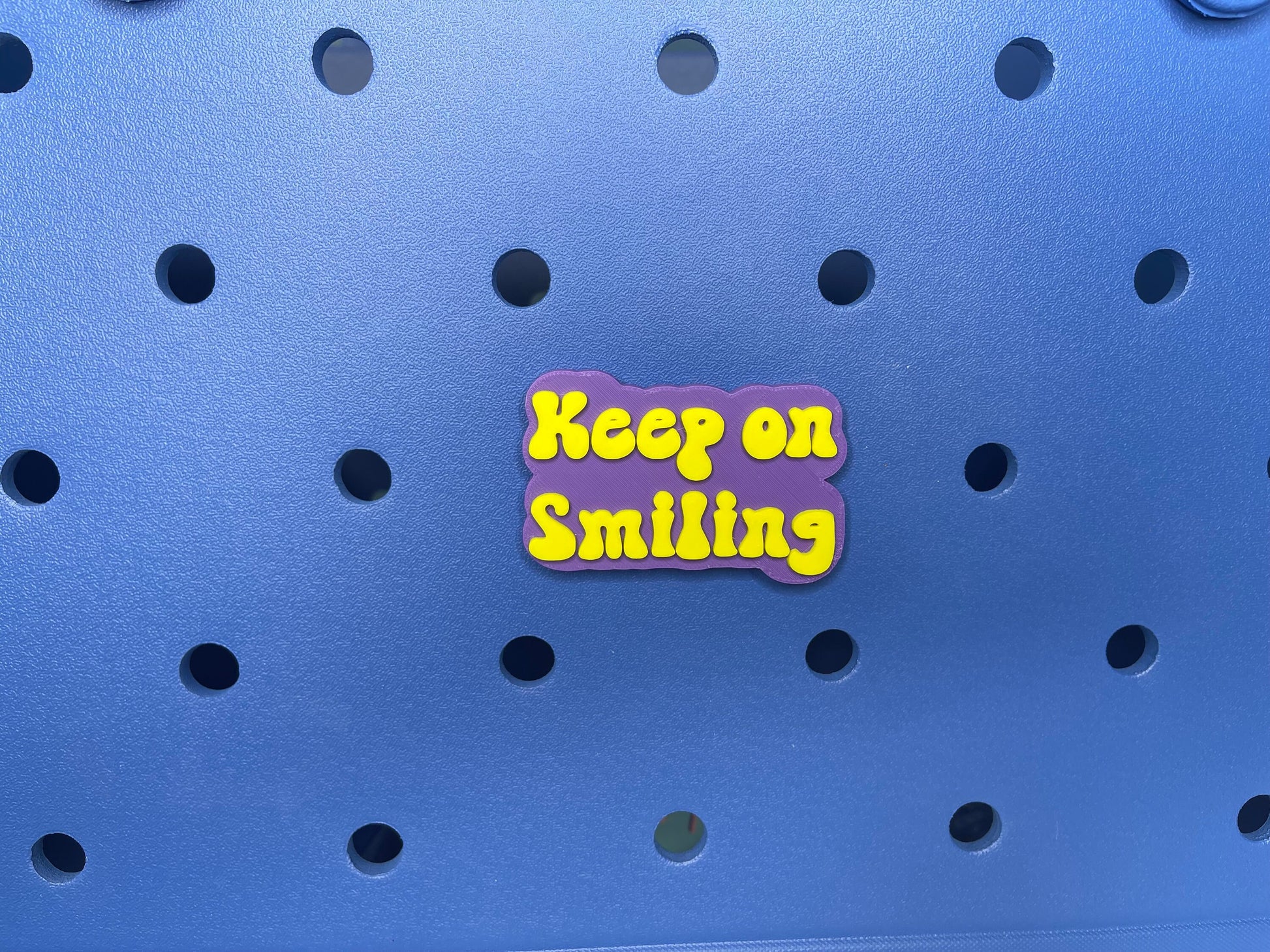 Keep On Smiling Bogg Bag Charm | Bogg Bag Accessories | Happy Charms | Bogg Bag Charms | Bogg Bag | Simply Southern Bag Charms